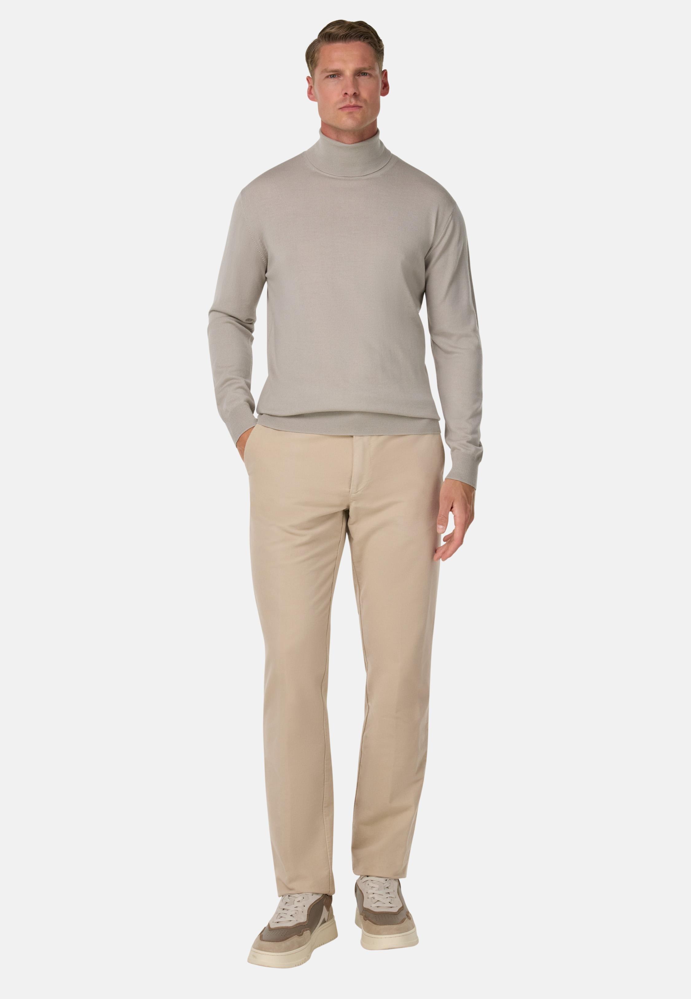 Trousers In Stretch Cotton Moleskin Beige, Sand, medium