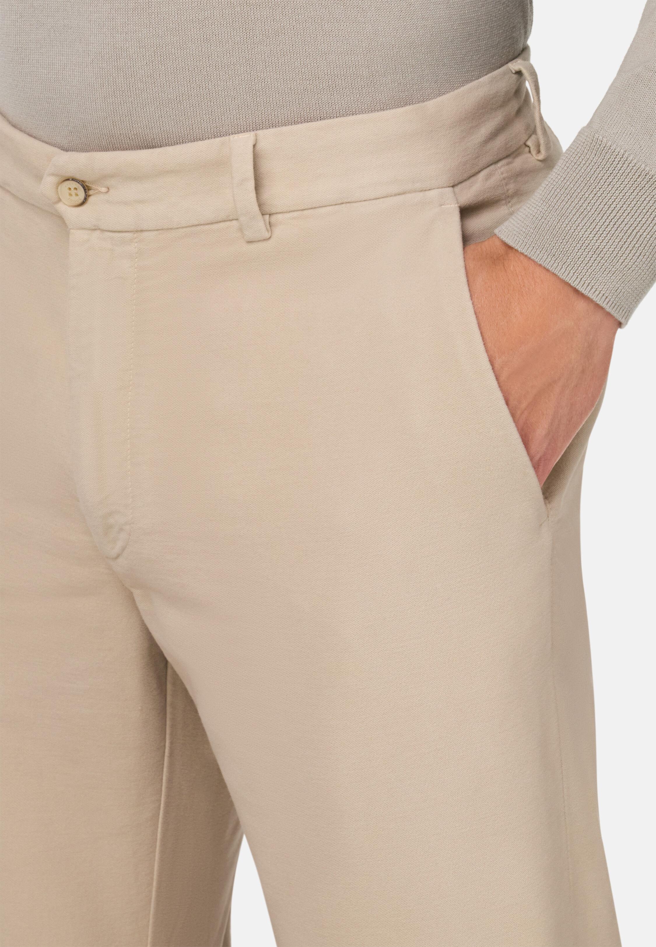 Trousers In Stretch Cotton Moleskin Beige, 3901_SAND, large image number 3