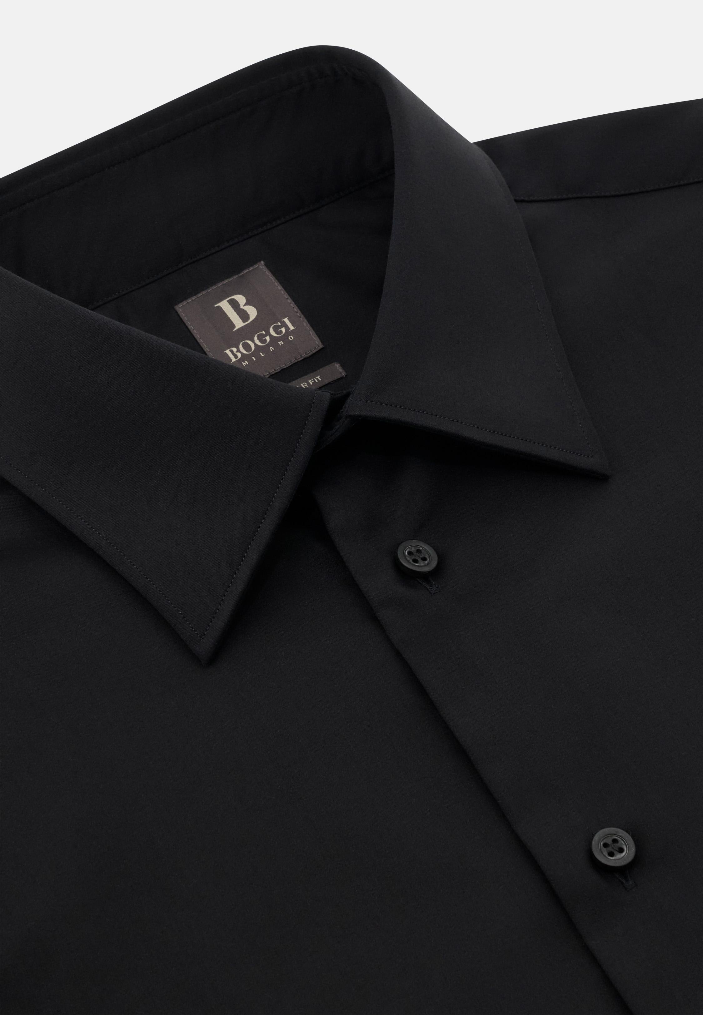 Regular Fit Cotton Satin Shirt Black, , large image number 3