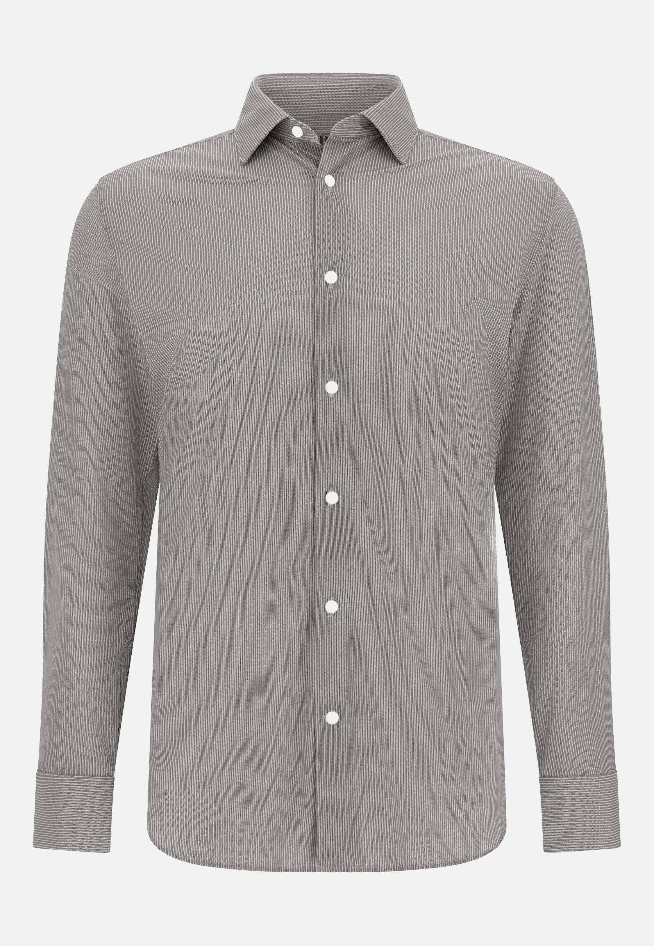 Slim Fit Stretch Nylon Shirt Brown, Brown, large image number 4