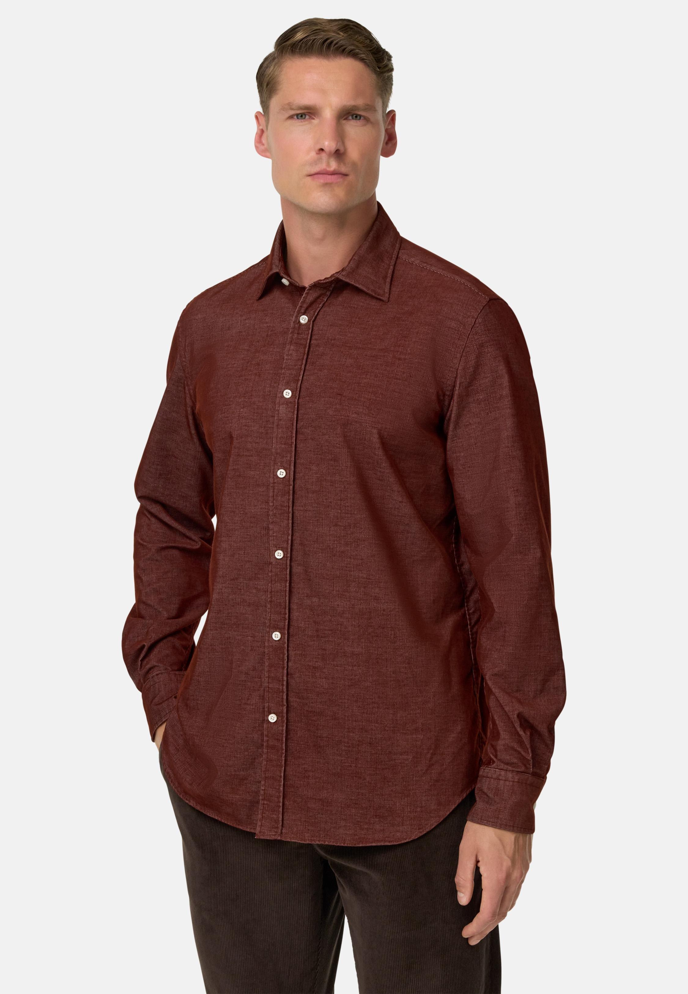 Regular Fit Blue Velvet Shirt Red, Rot, large image number 0