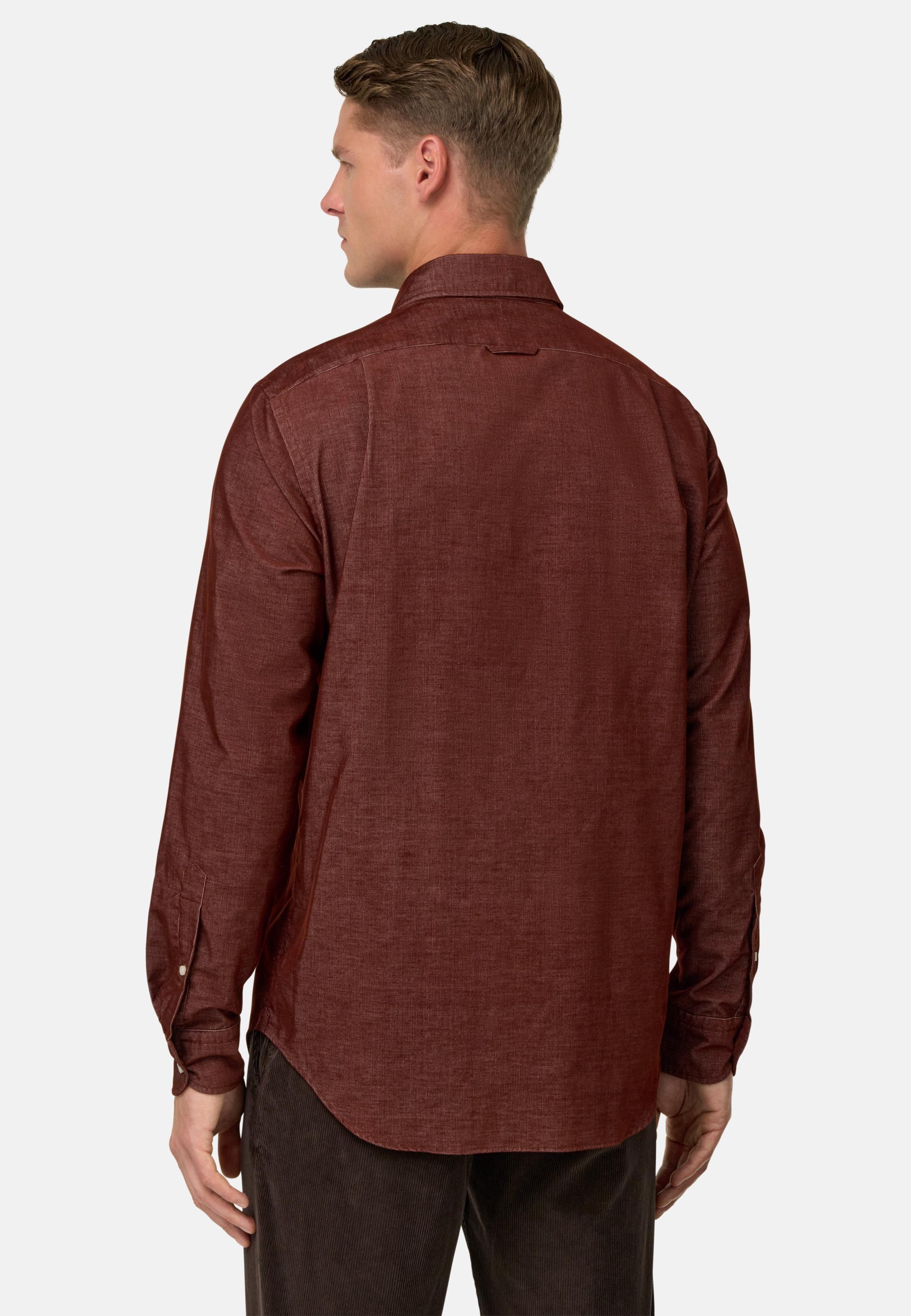 Regular Fit Velvet Shirt Red, Rot, medium