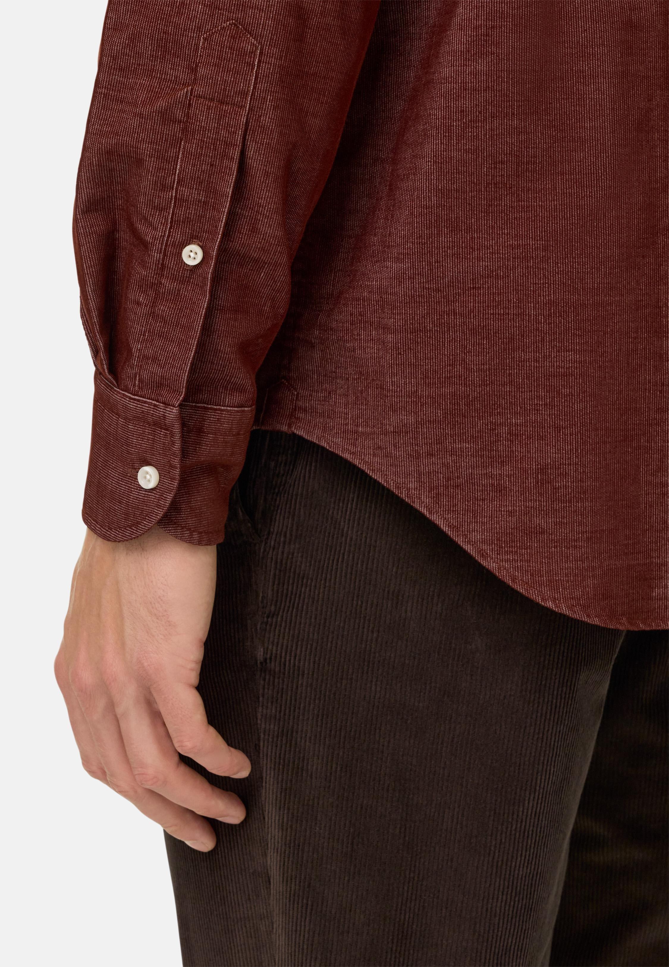 Regular Fit Velvet Shirt Red, Rot, medium