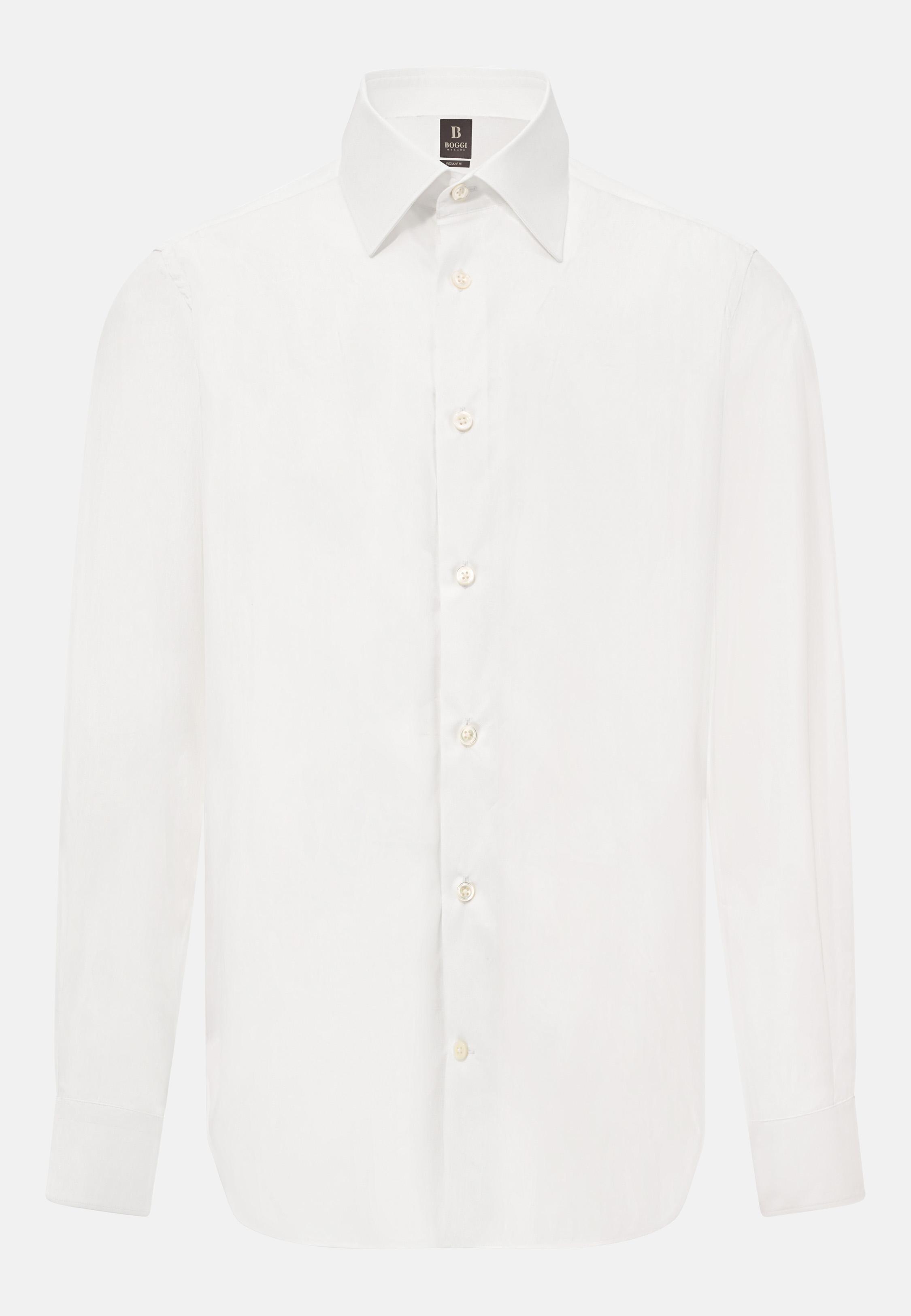 Regular Fit Cotton Twill Shirt White, , large image number 4