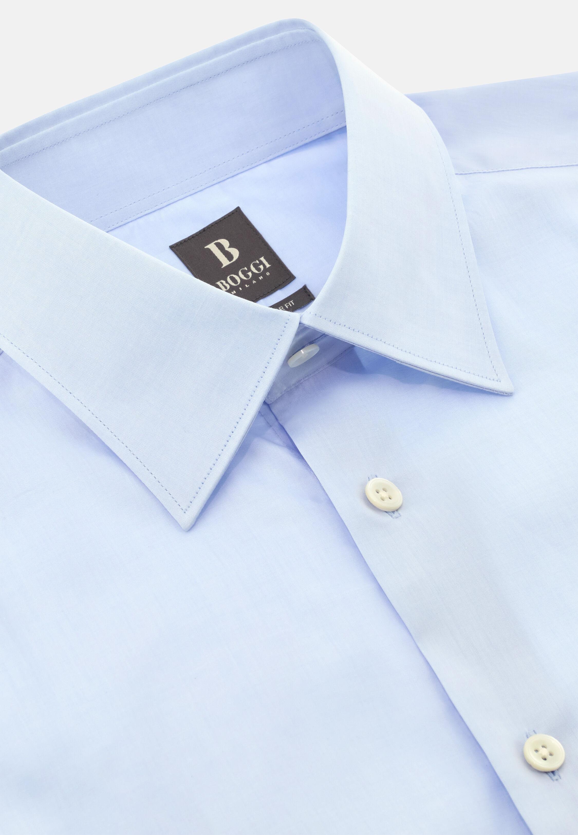 Regular Fit Cotton Twill Shirt Blue, Light Blue, large image number 3