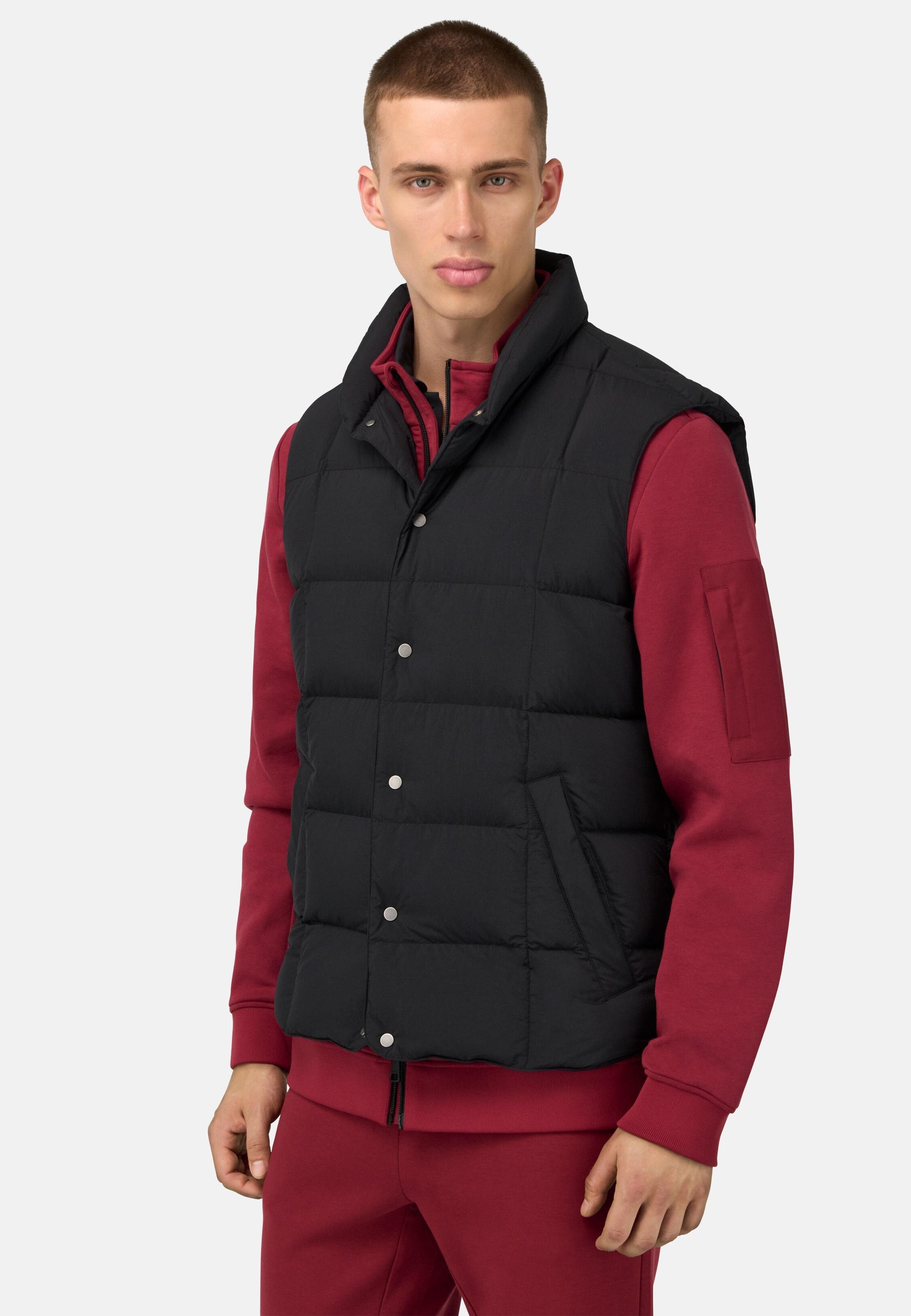 Gilet In Technical Fabric With Goose Down Black, Black, medium
