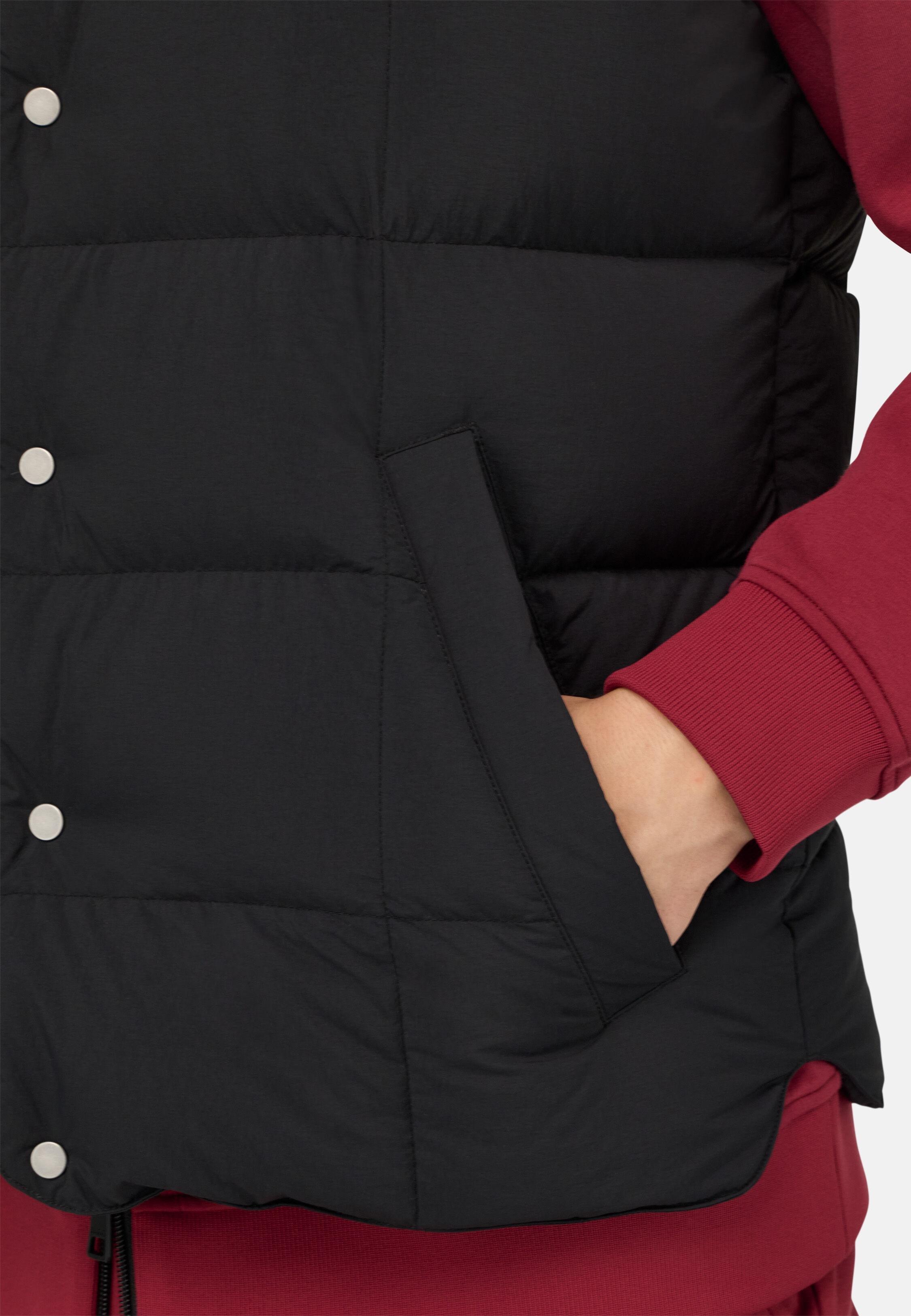 Gilet In Technical Fabric With Goose Down Black, Black, medium