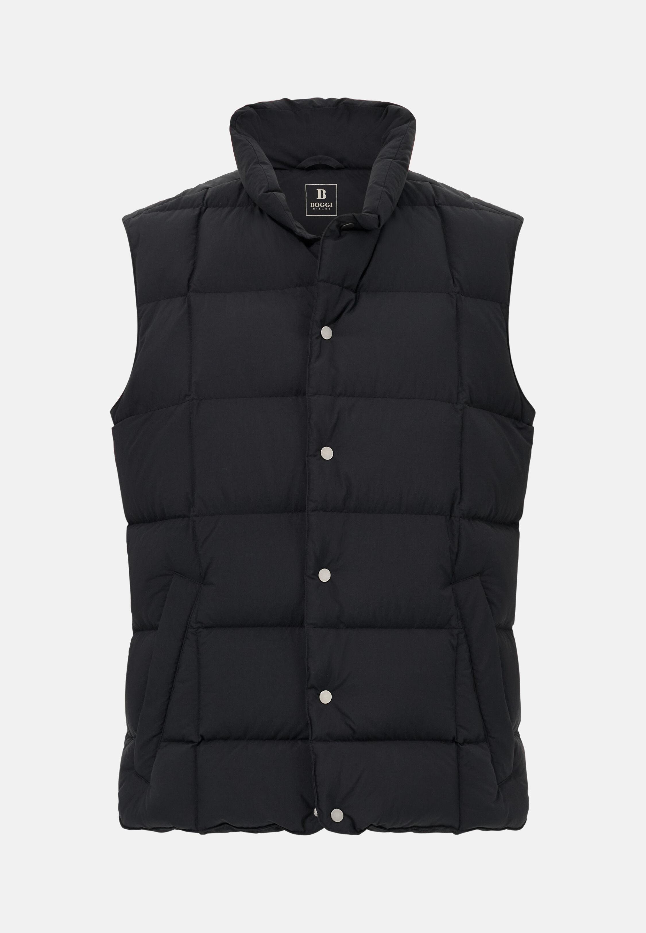 Gilet In Technical Fabric With Goose Down Black, Black, large image number 4