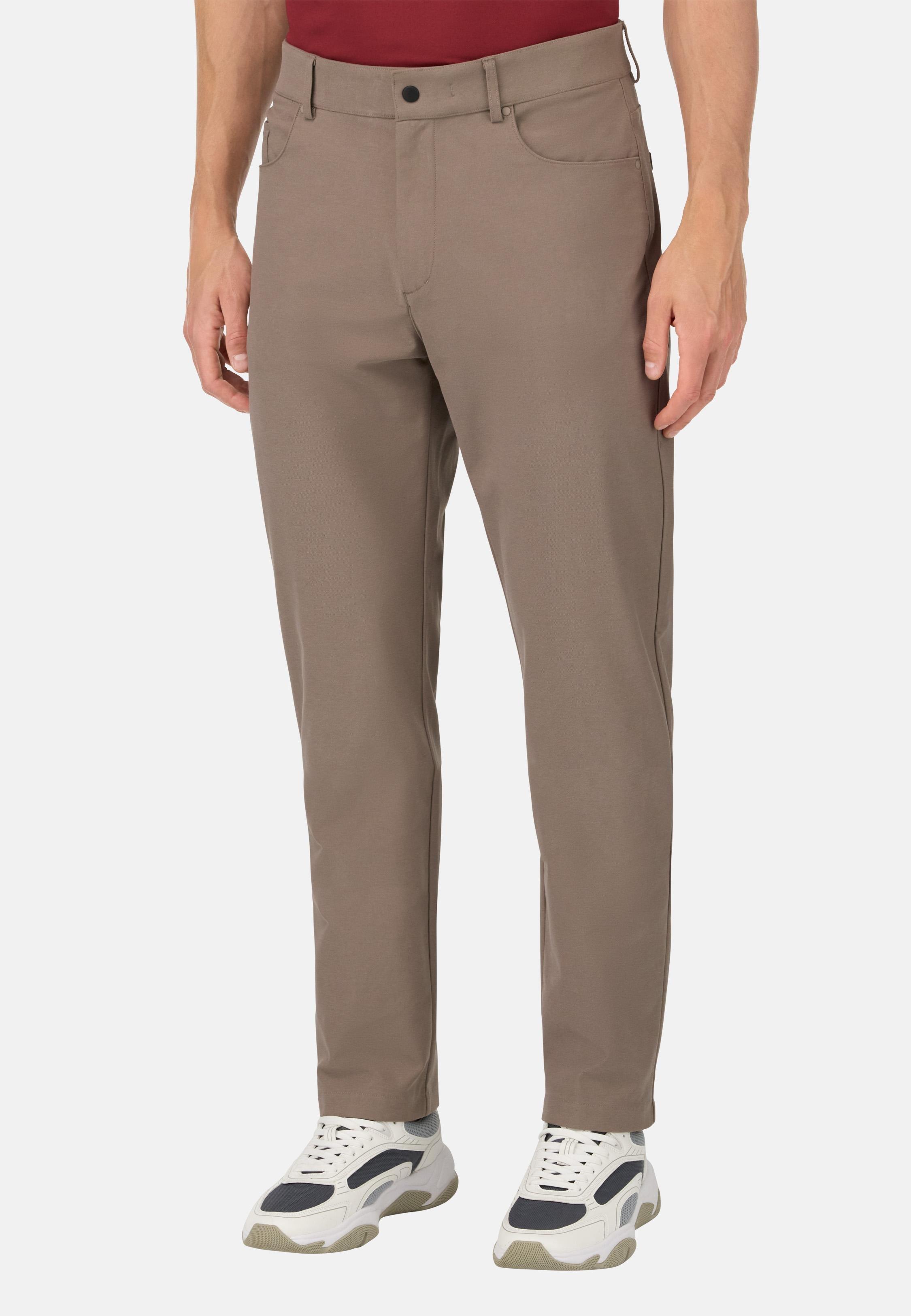 B Tech Jeans In Technical Fabric Brown, , large image number 0