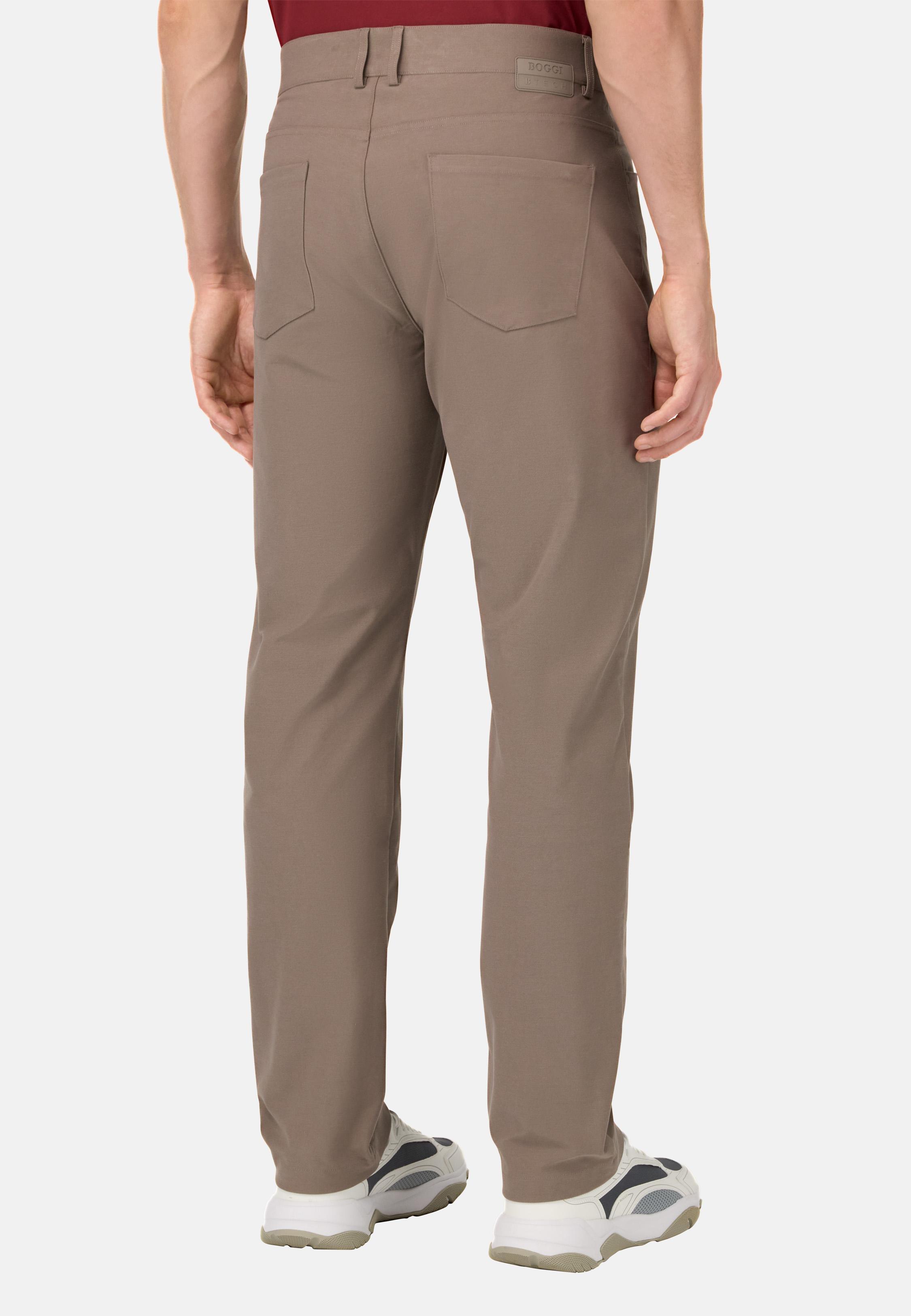 B Tech Jeans in Technical Fabric Brown, Taupe, medium