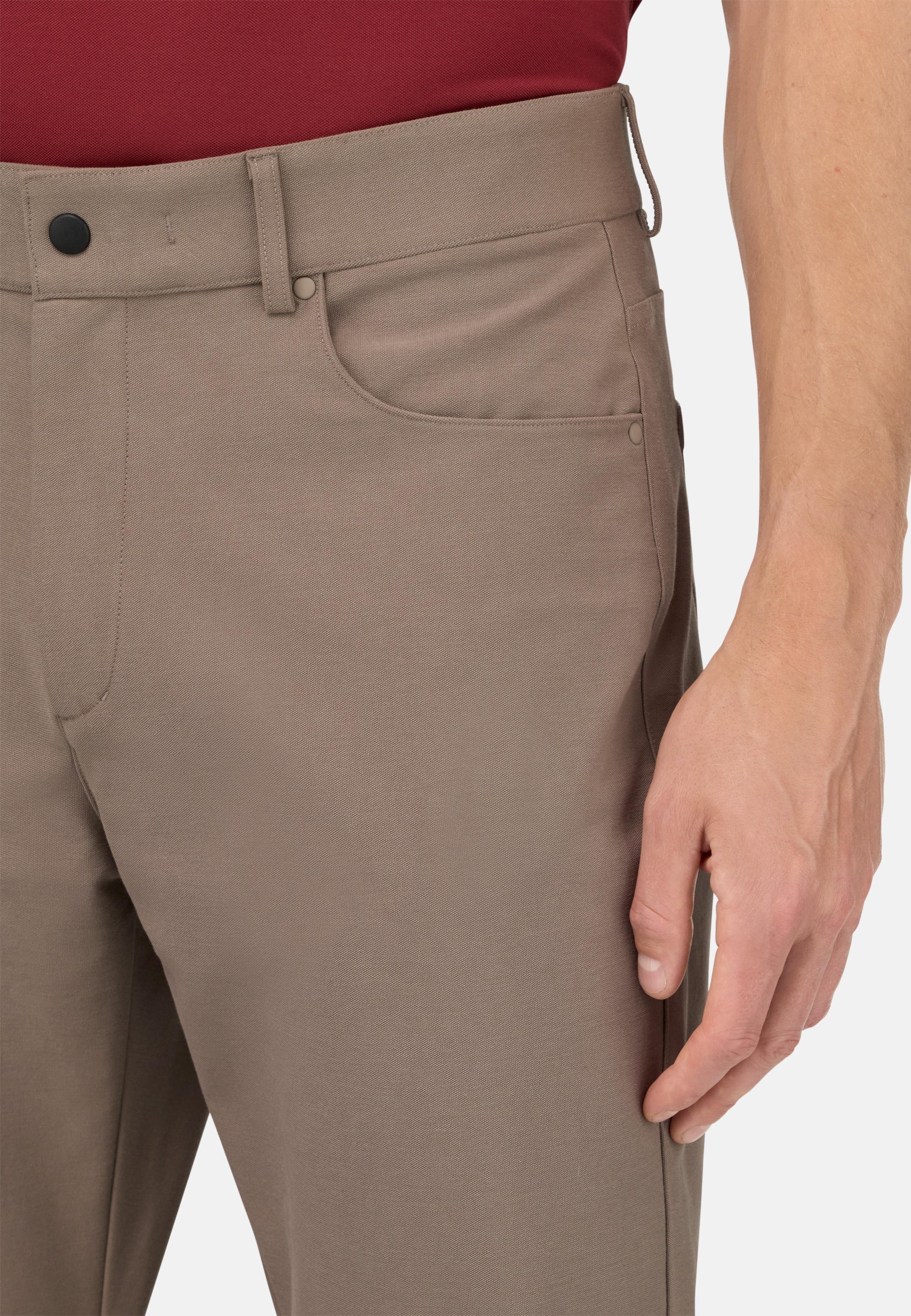 B Tech Jeans in Technical Fabric Brown, Taupe, medium