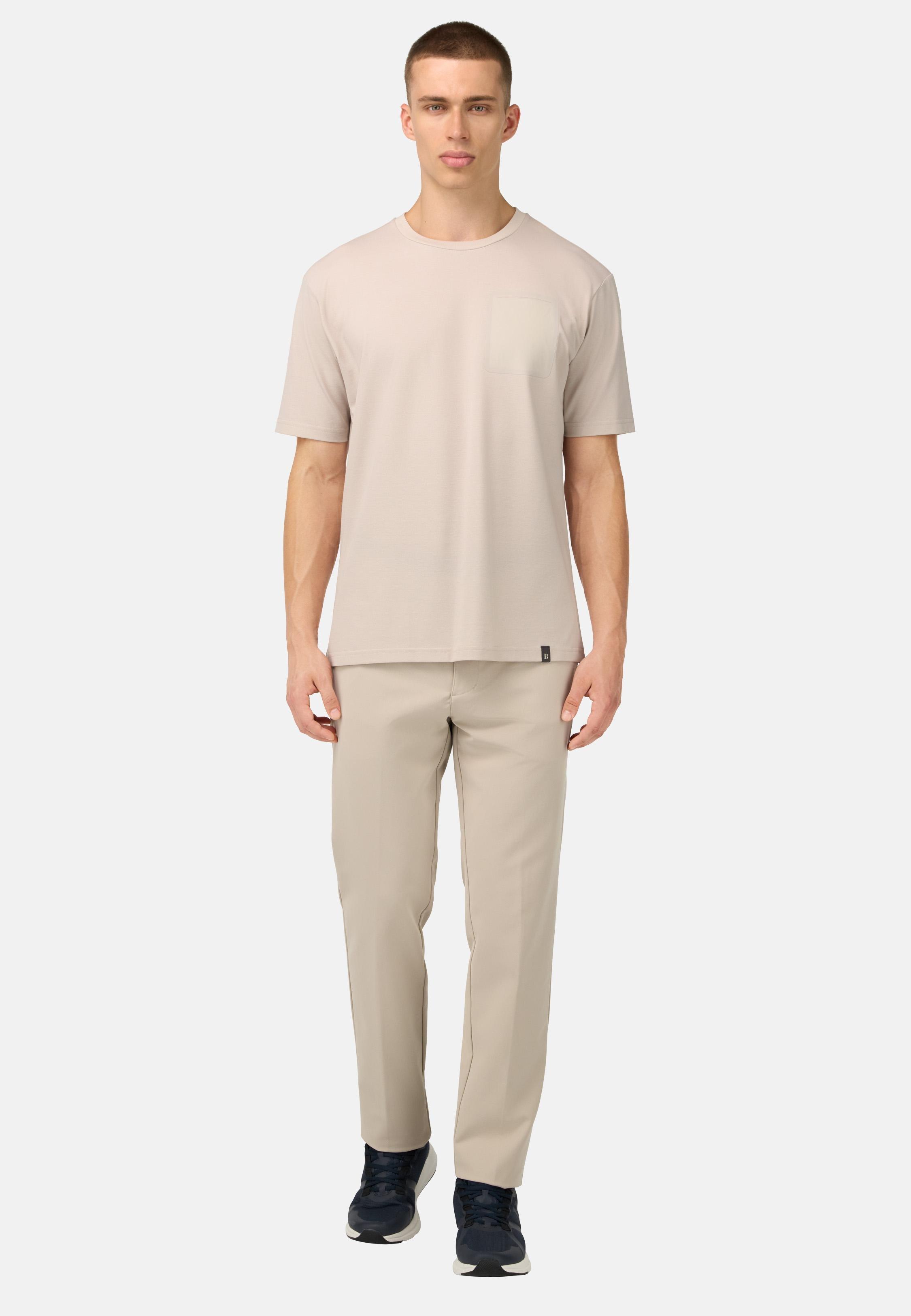 B-Tech Stretch Nylon Trousers Beige, , large image number 1