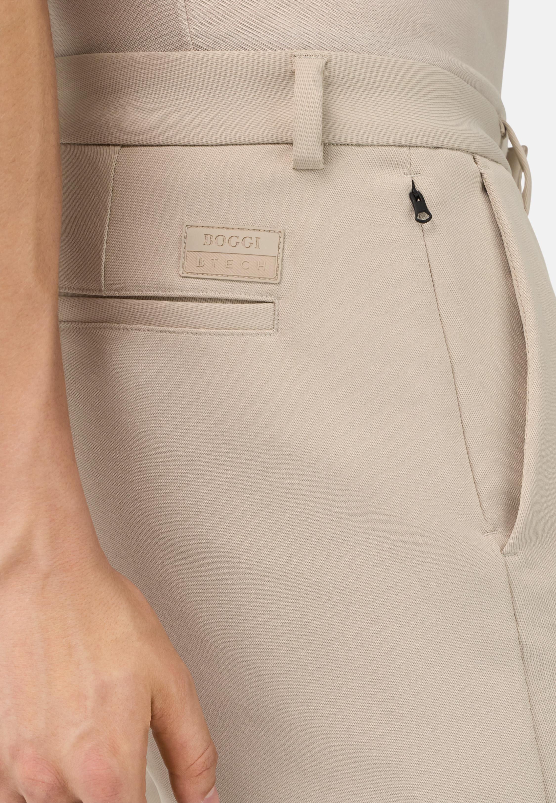 B-Tech Stretch Nylon Trousers Beige, , large image number 3