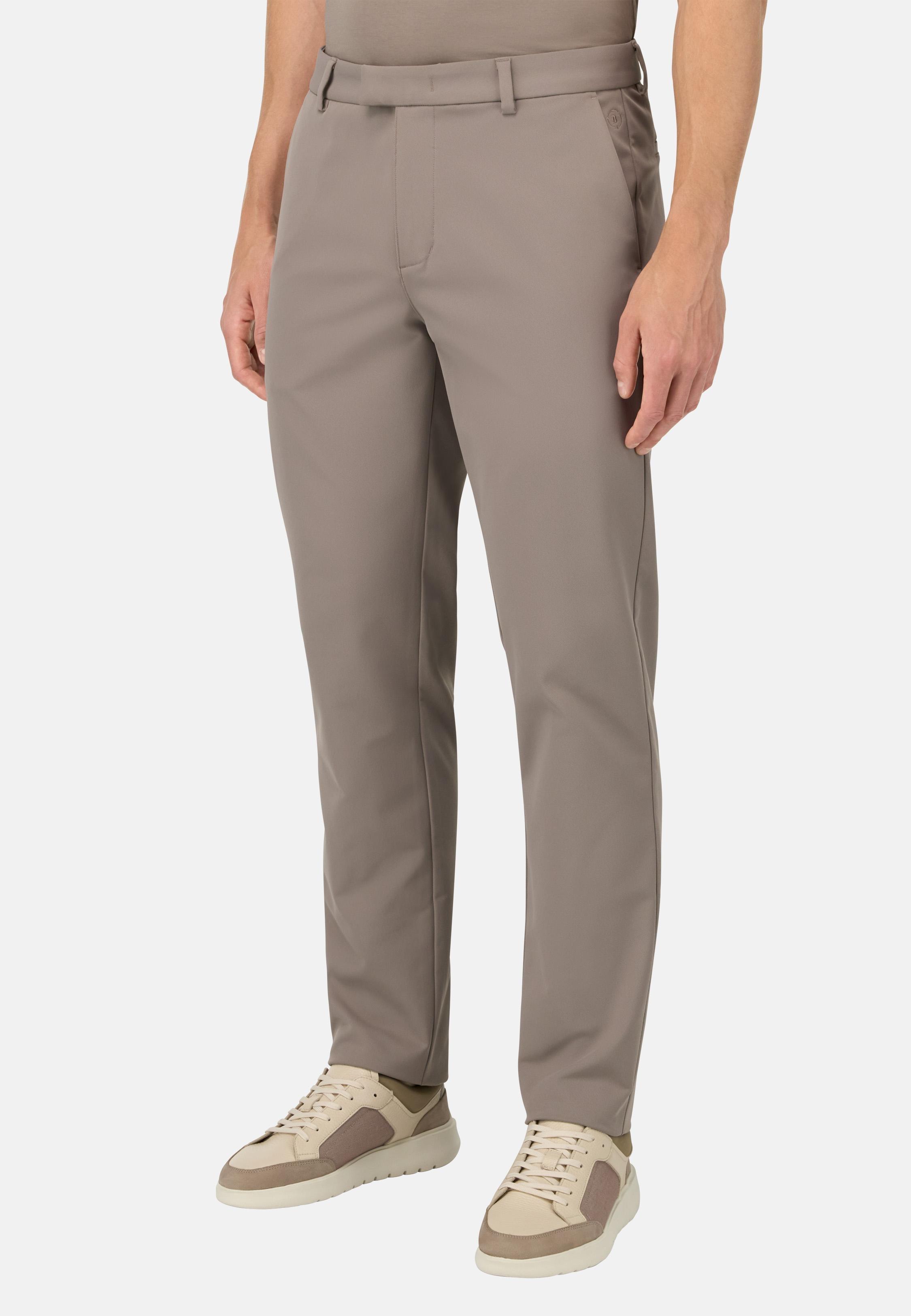 B-Tech Stretch Nylon Trousers Brown, Taupe, large image number 0