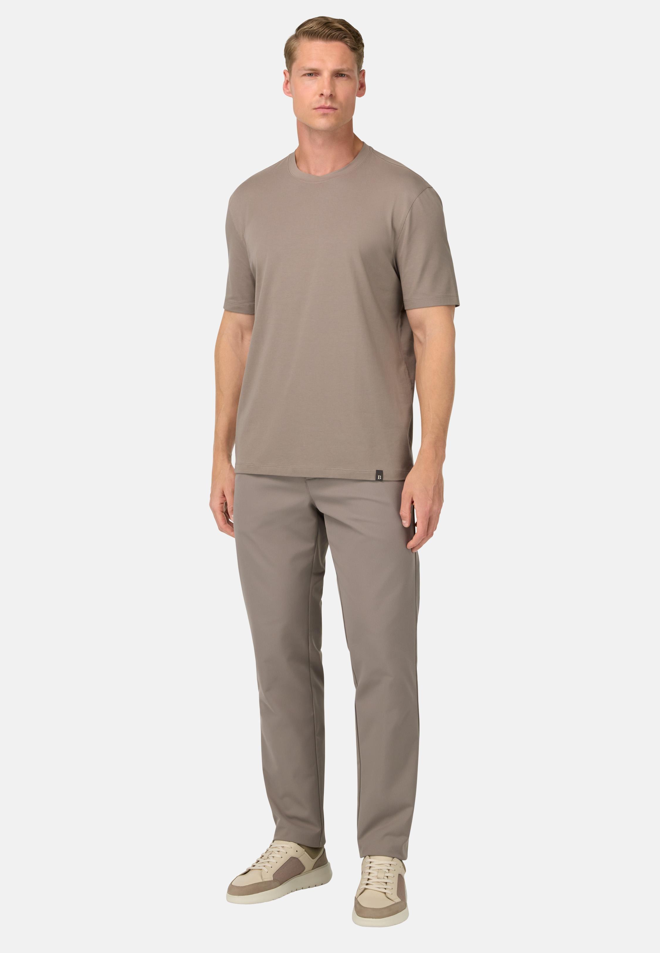 B-Tech Stretch Nylon Trousers Brown, Taupe, large image number 1