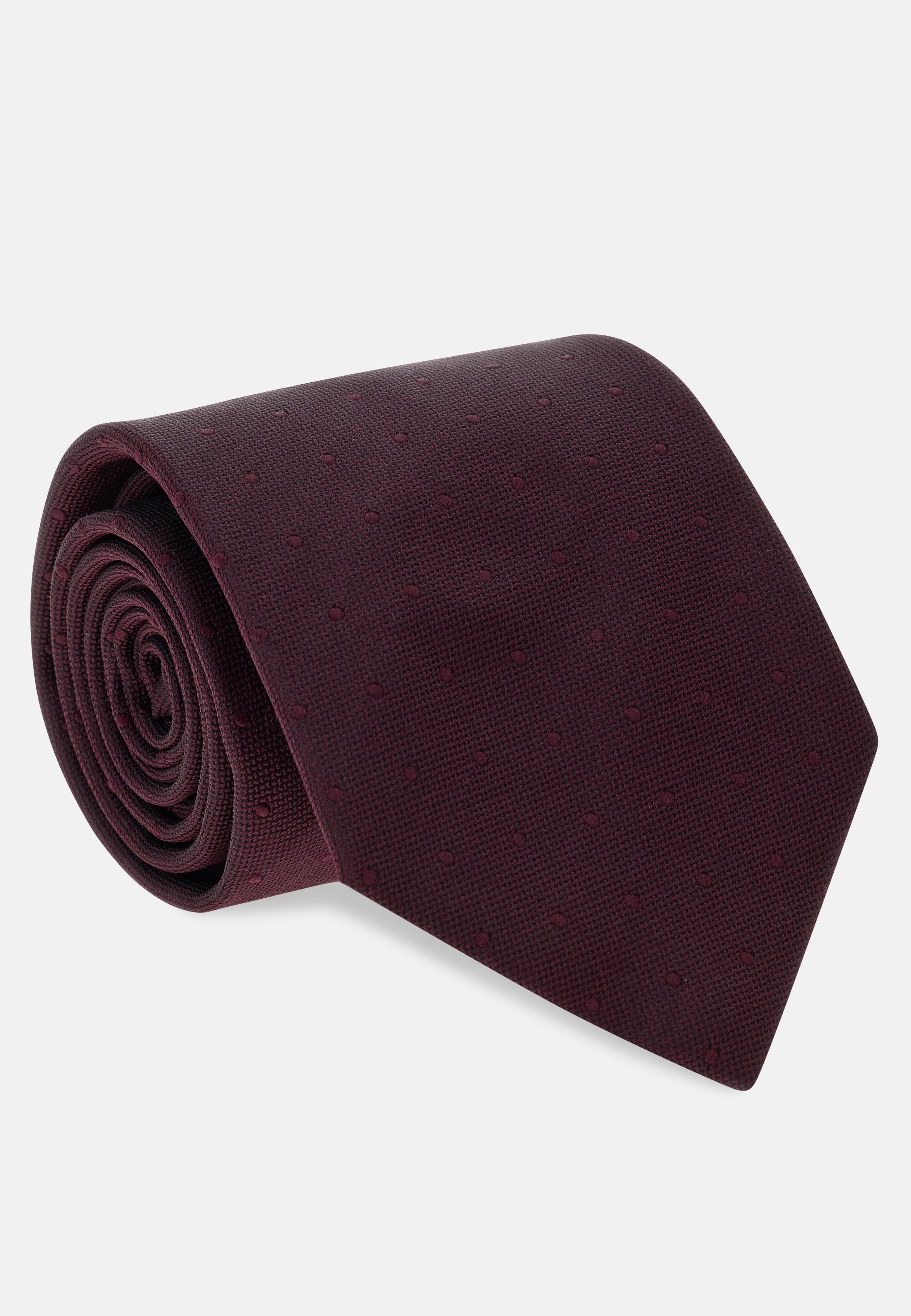Polka Dot Silk Tie Blue, 3901_BURG, large image number 0