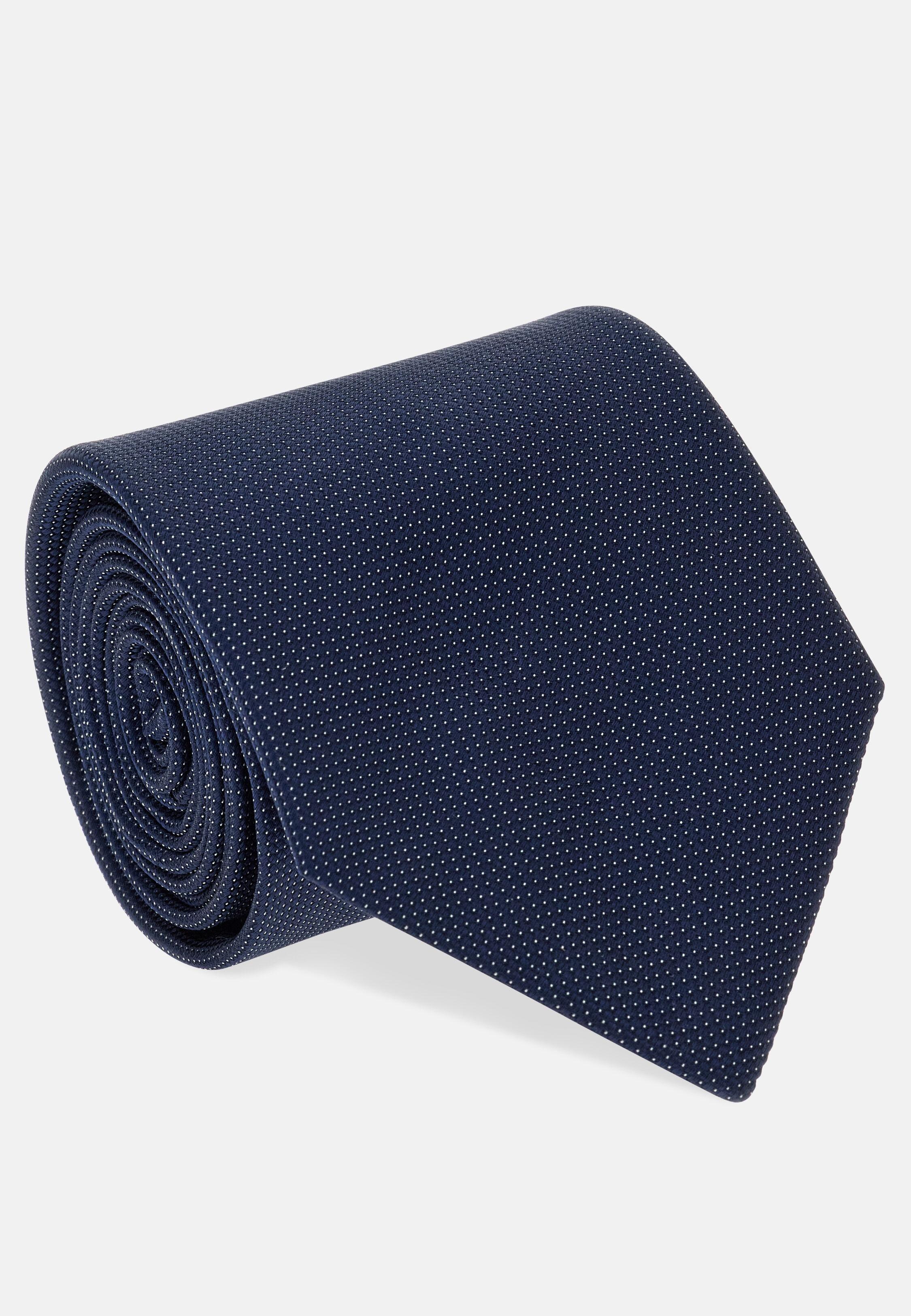 Polka Dot Silk Tie Blue, 3901_BLUE, large image number 0
