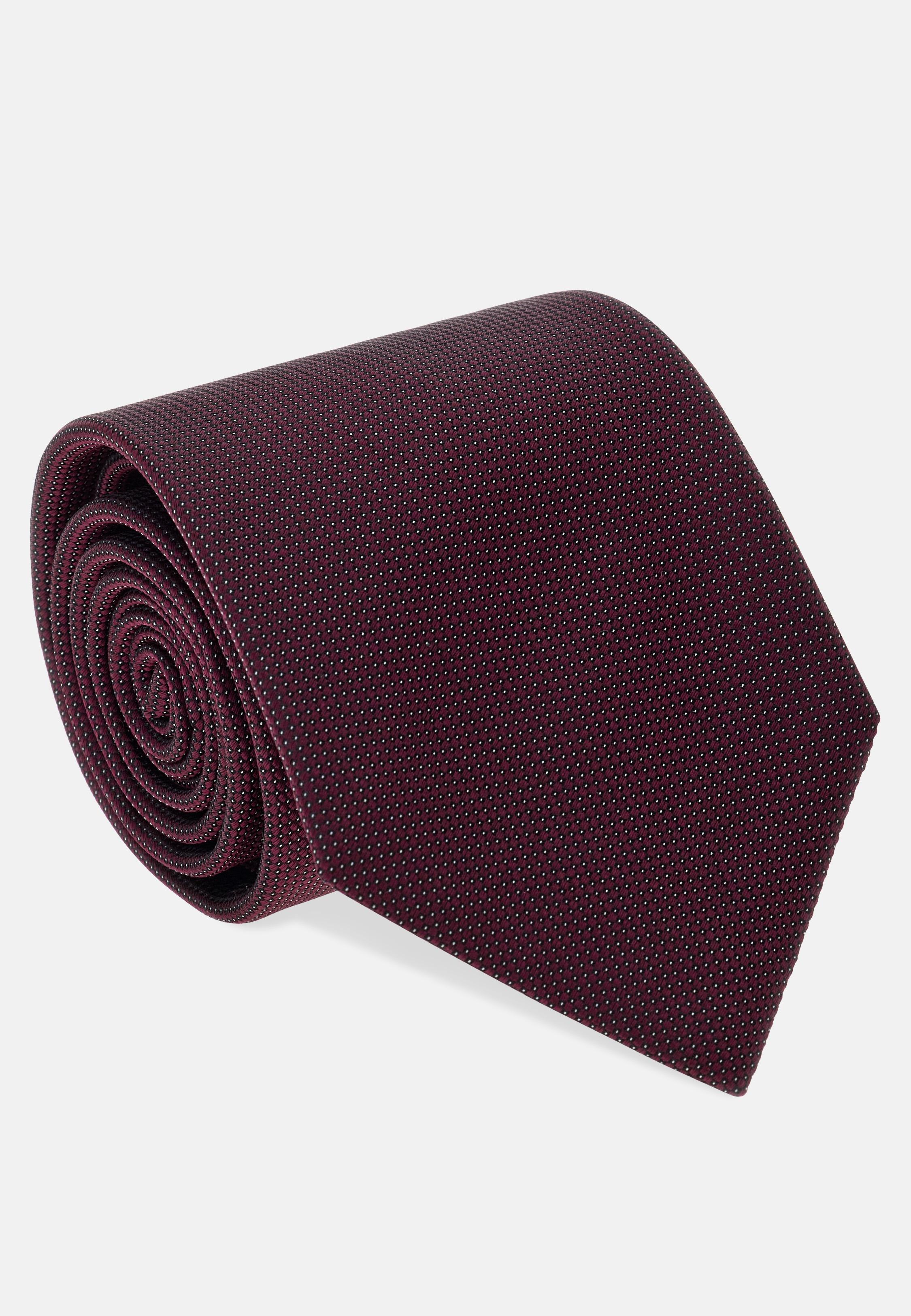Micro Texture Silk Tie Brown, 3901_BURG, large image number 0