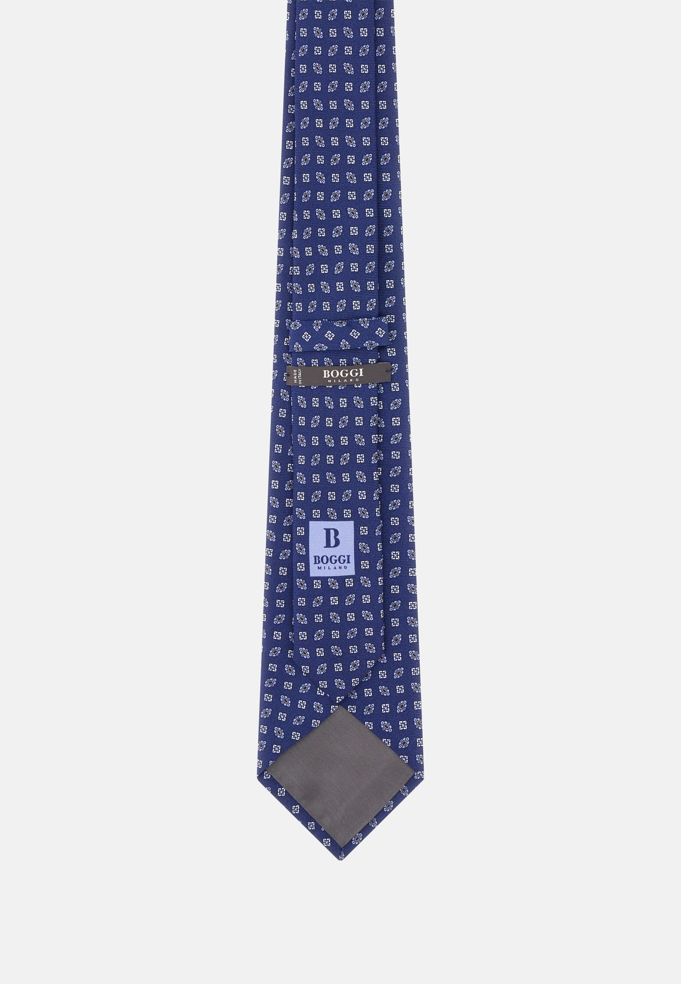 Floral Silk Tie Blue, Blue, large image number 2