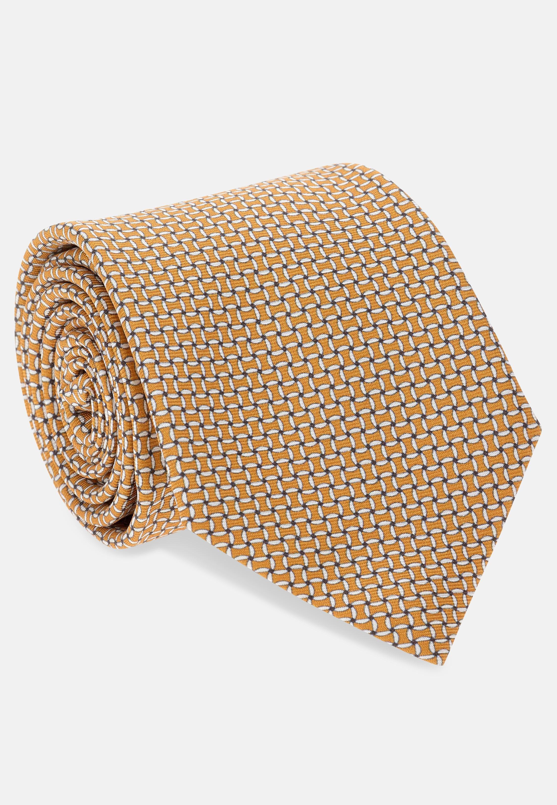 Patterned Silk Tie Red, 3901_ORAN, large image number 0