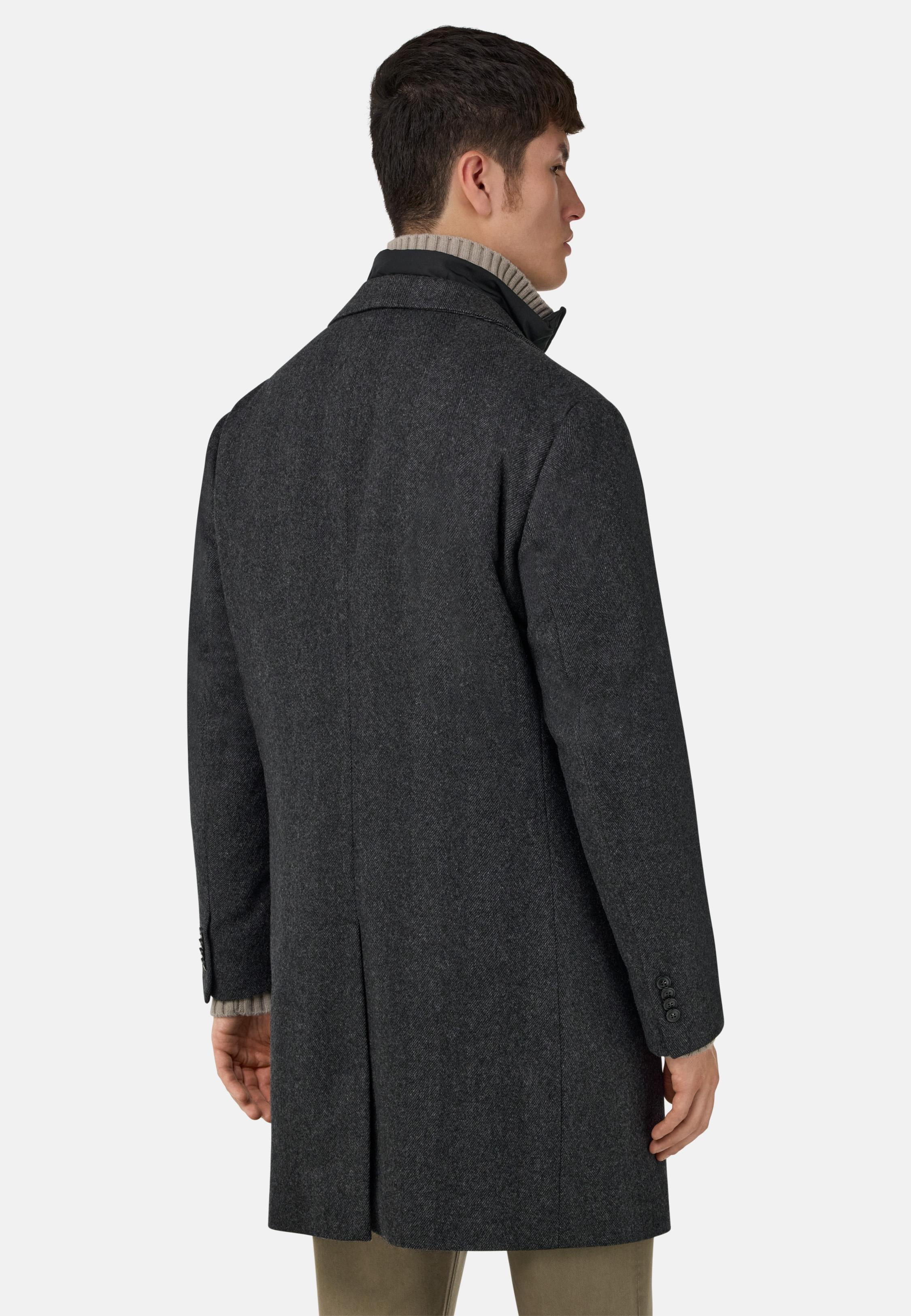 Wool Coat With Gilet Grey, Dark Grey, medium