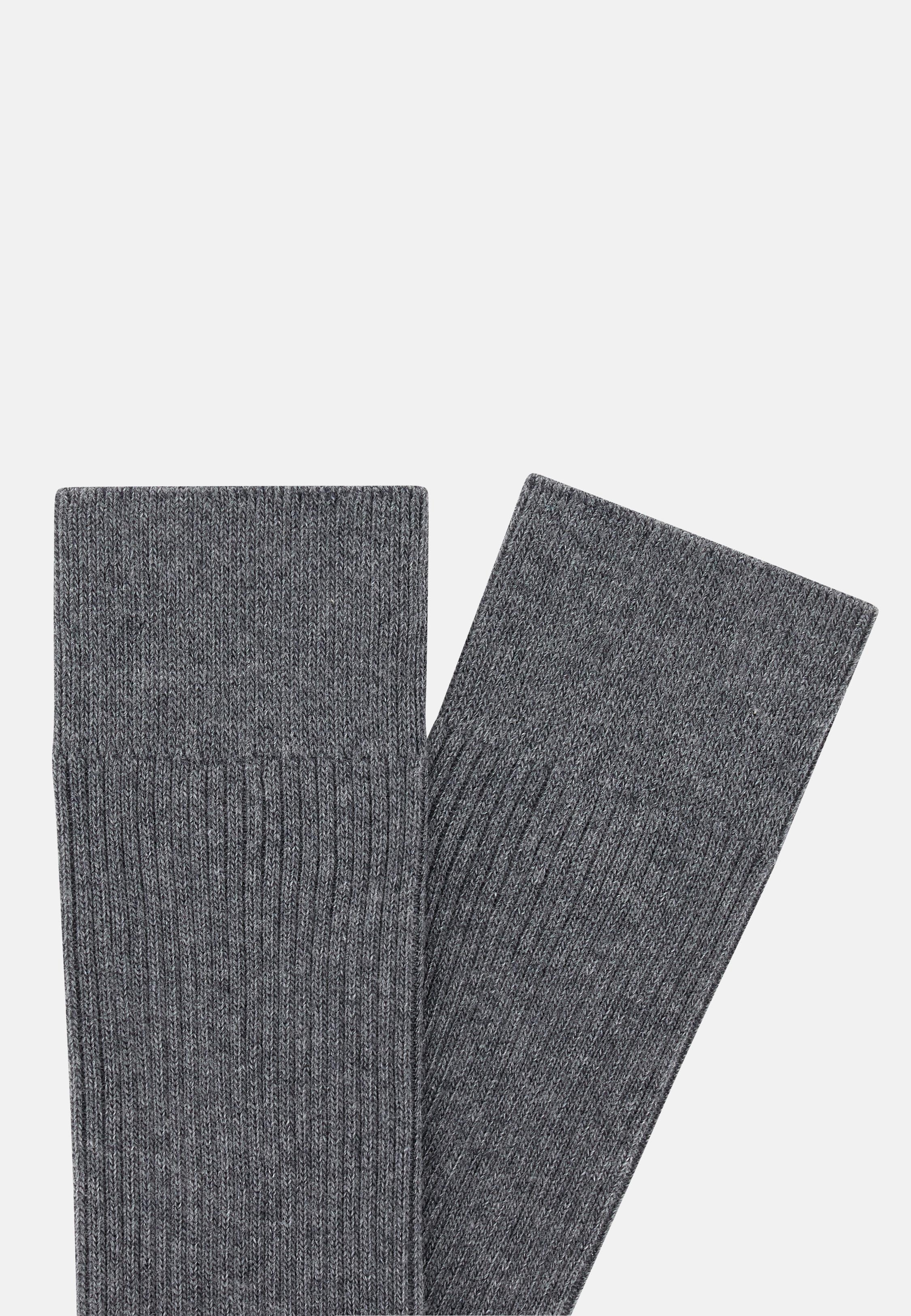 Ribbed Socks Grey, Grey, large image number 0