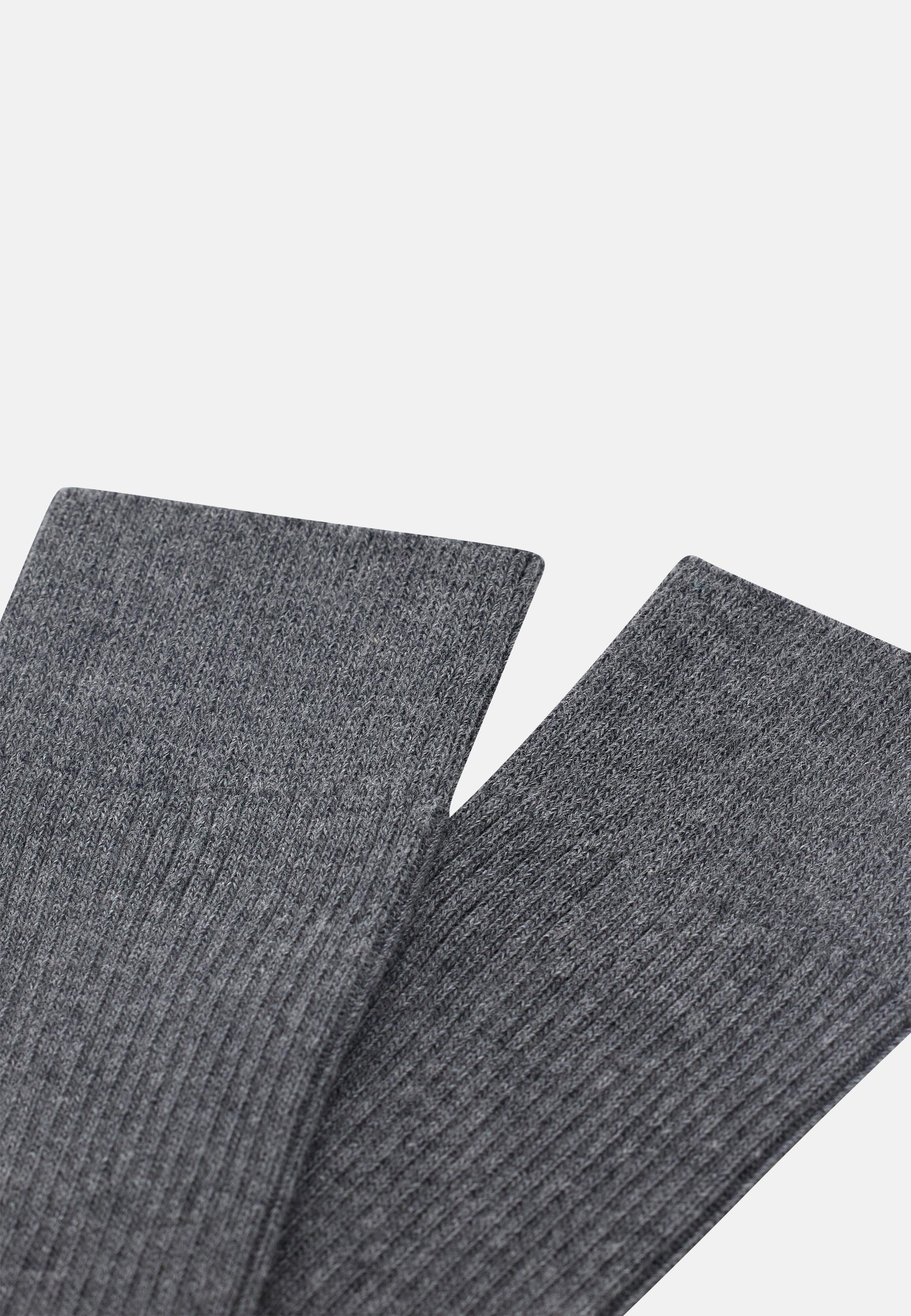 Ribbed Socks Grey, Grey, medium