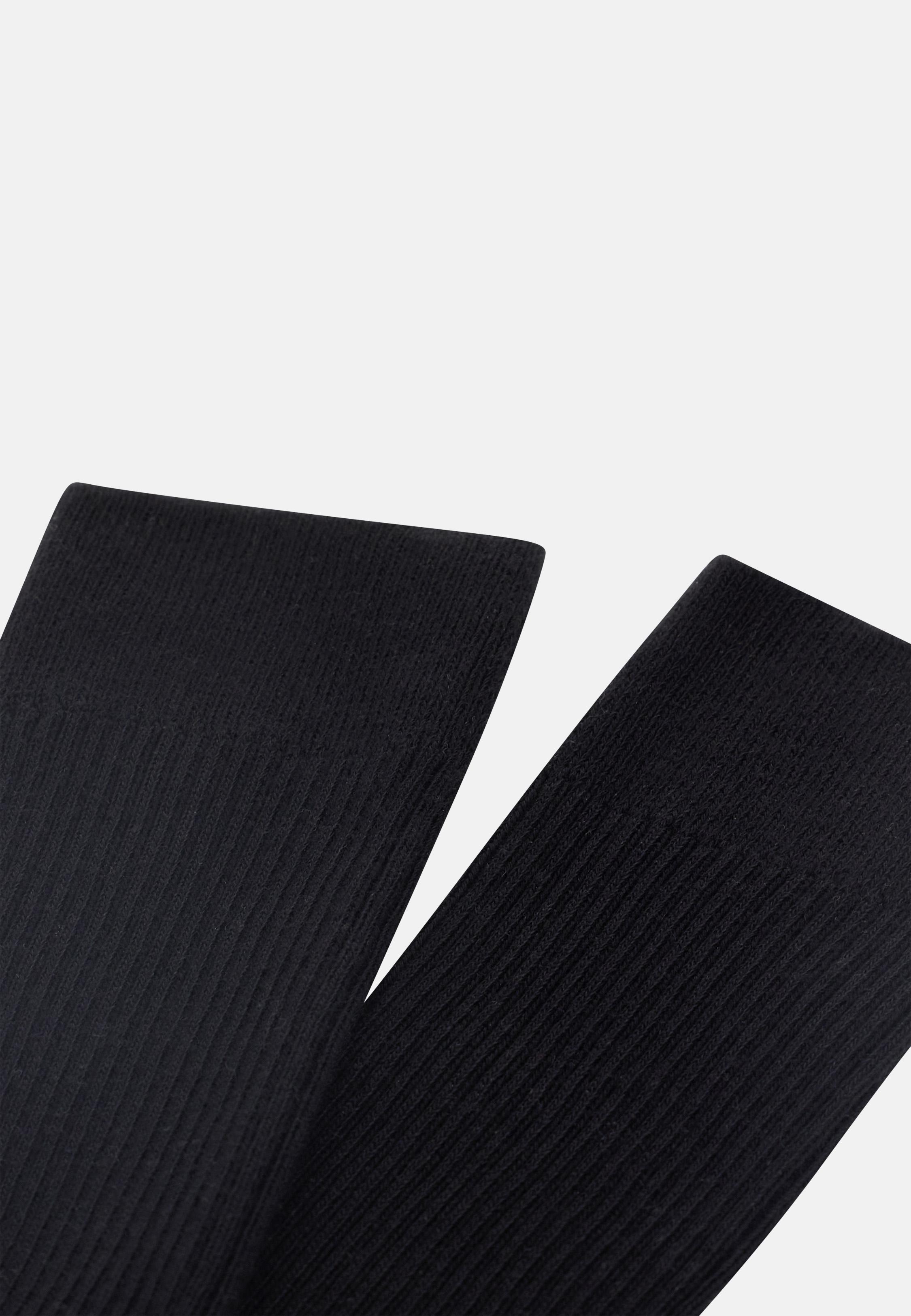 Ribbed Socks Black, Black, large image number 1