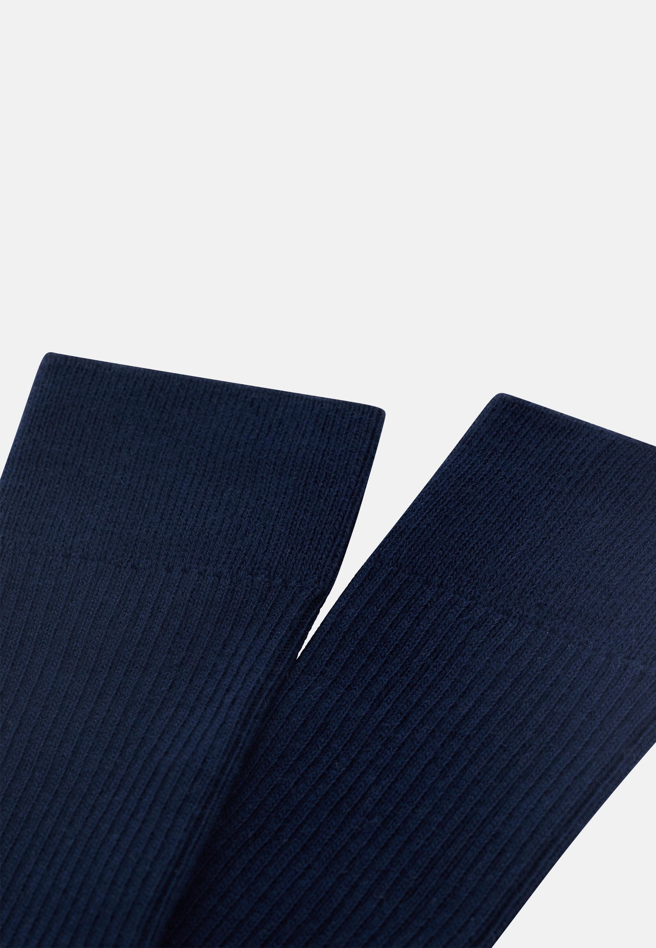 Ribbed Socks Blue, Navy blue, large image number 1