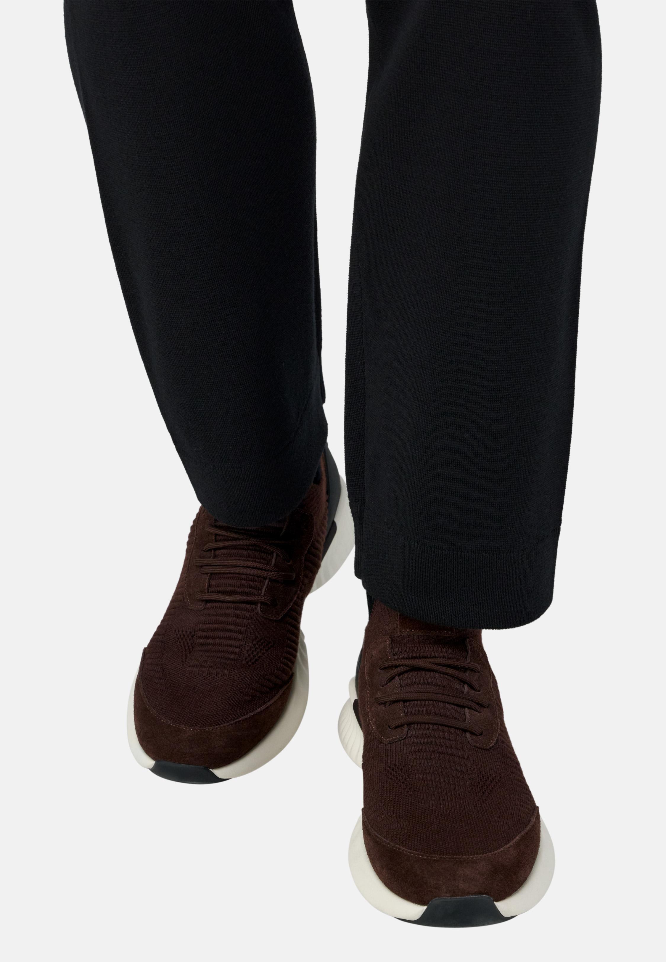 BROWN Willow Wool Blend Trainers, , large image number 0