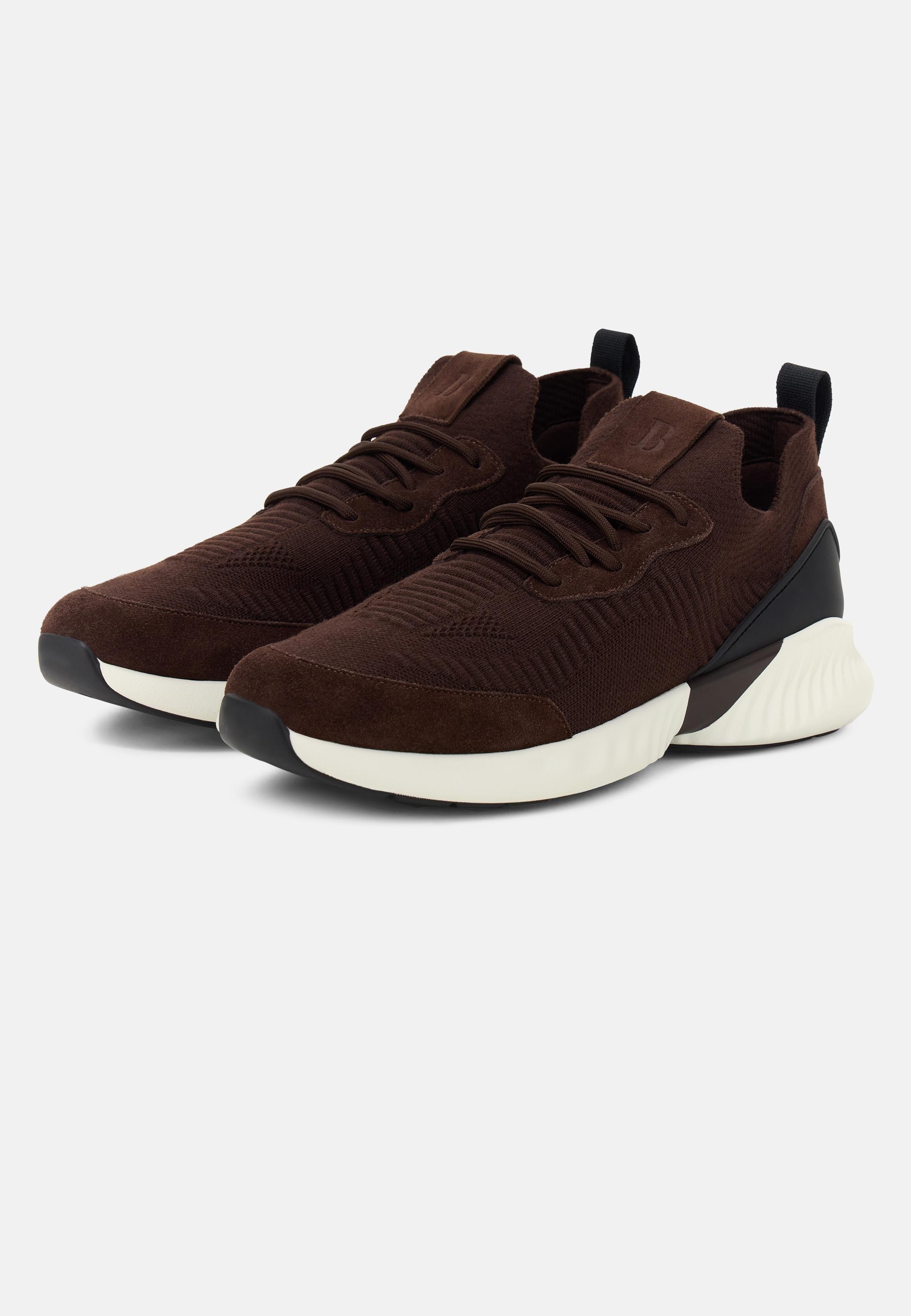 BROWN Willow Wool Blend Trainers, , large image number 1