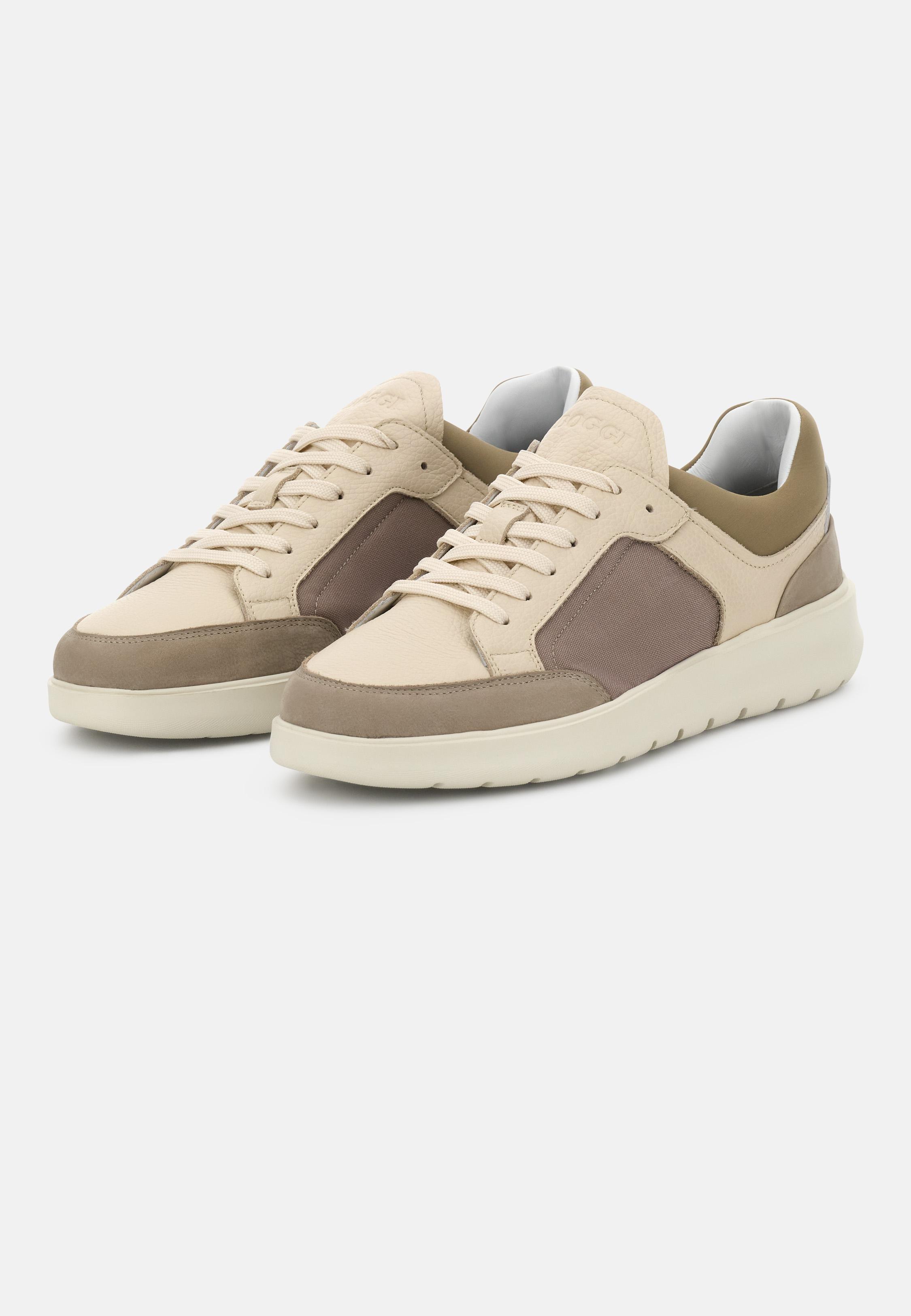 Nimbus Leather and Technical Fabric Trainers Brown, Taupe, medium