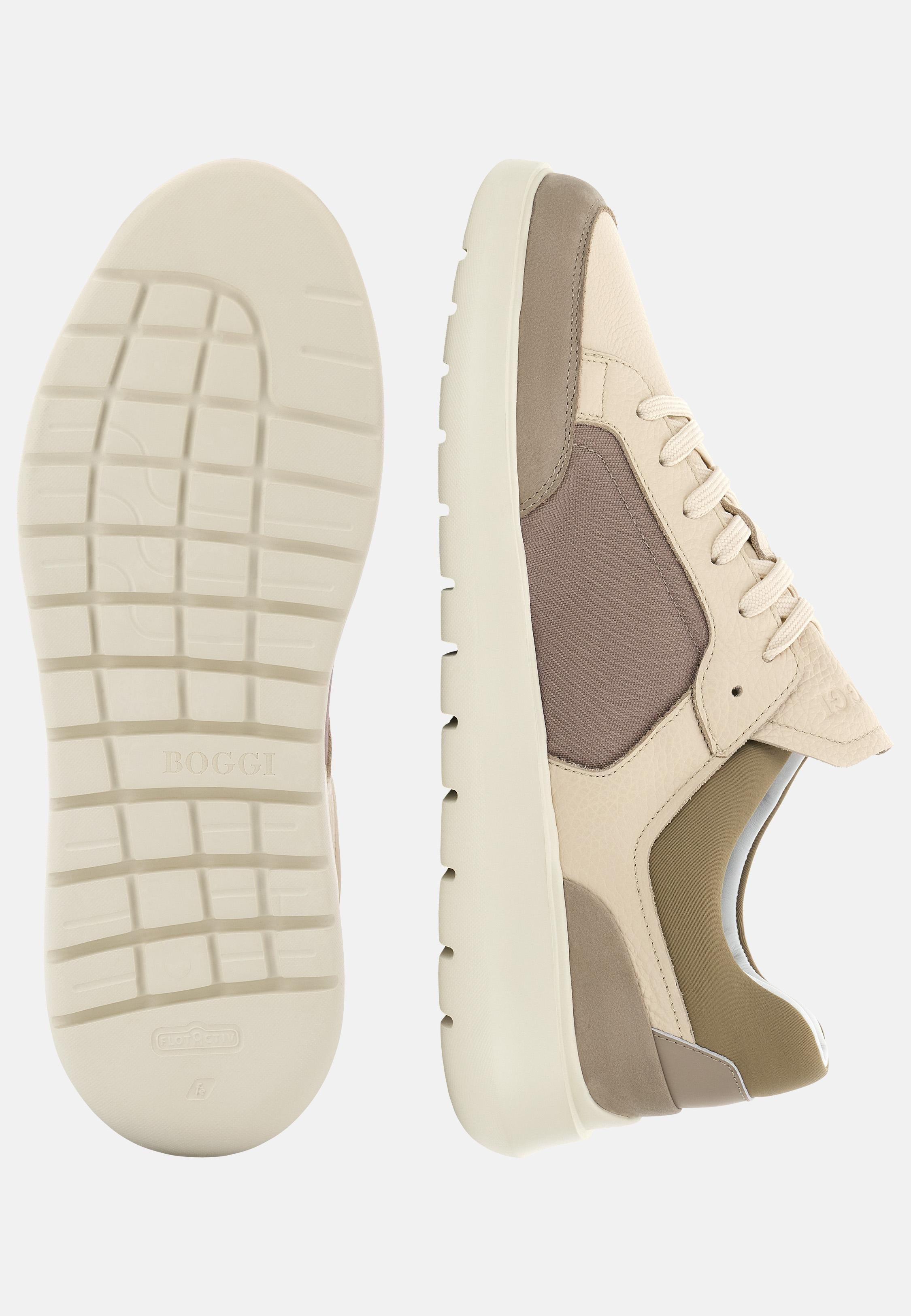 Nimbus Leather and Technical Fabric Trainers Brown, Taupe, medium