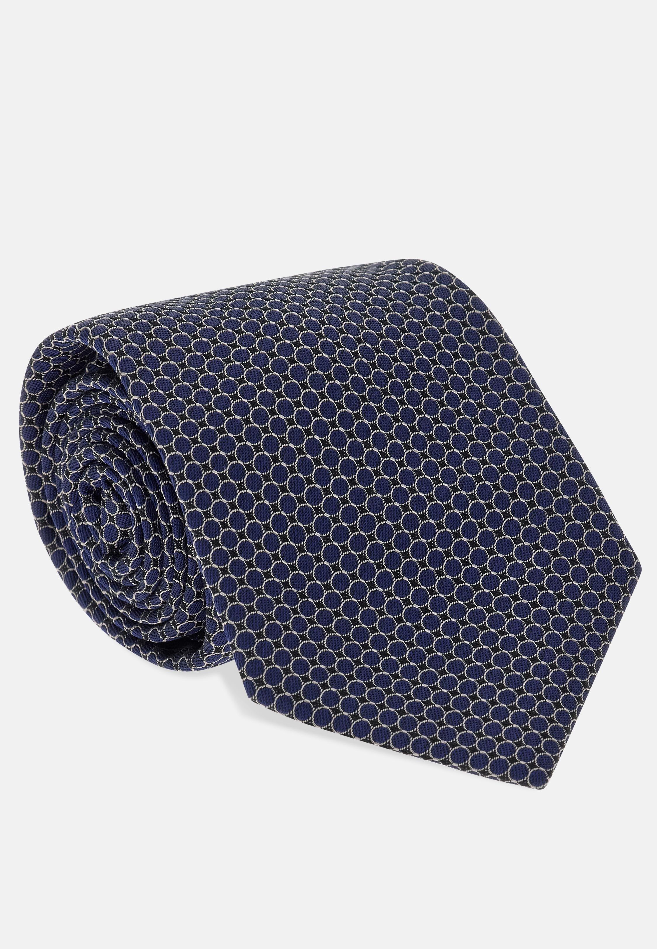 BLUE Geometric Silk Blend Tie, Blue, large image number 0