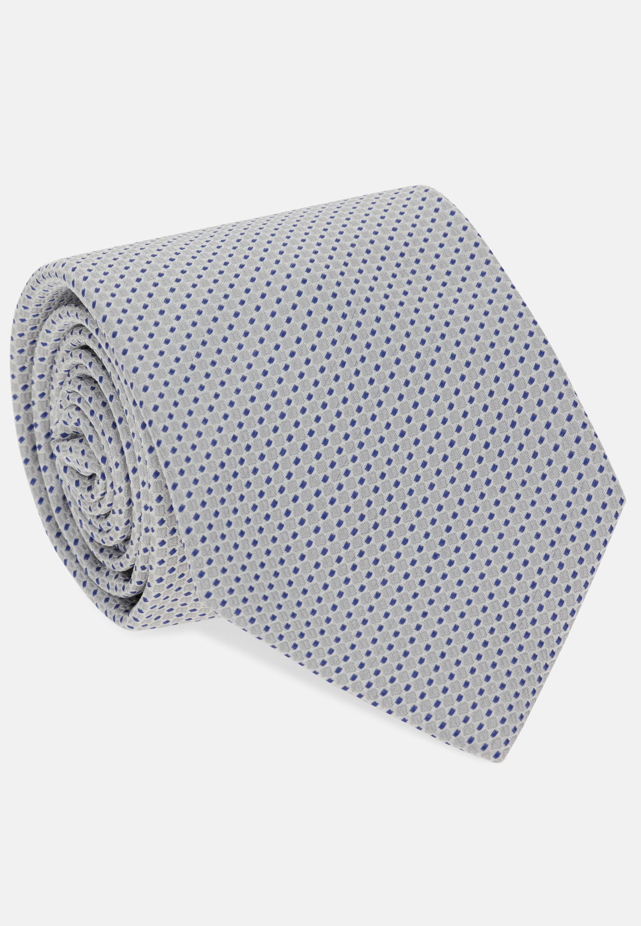 GREY Geometric Formal Tie in a Silk Blend, Light grey, large image number 0