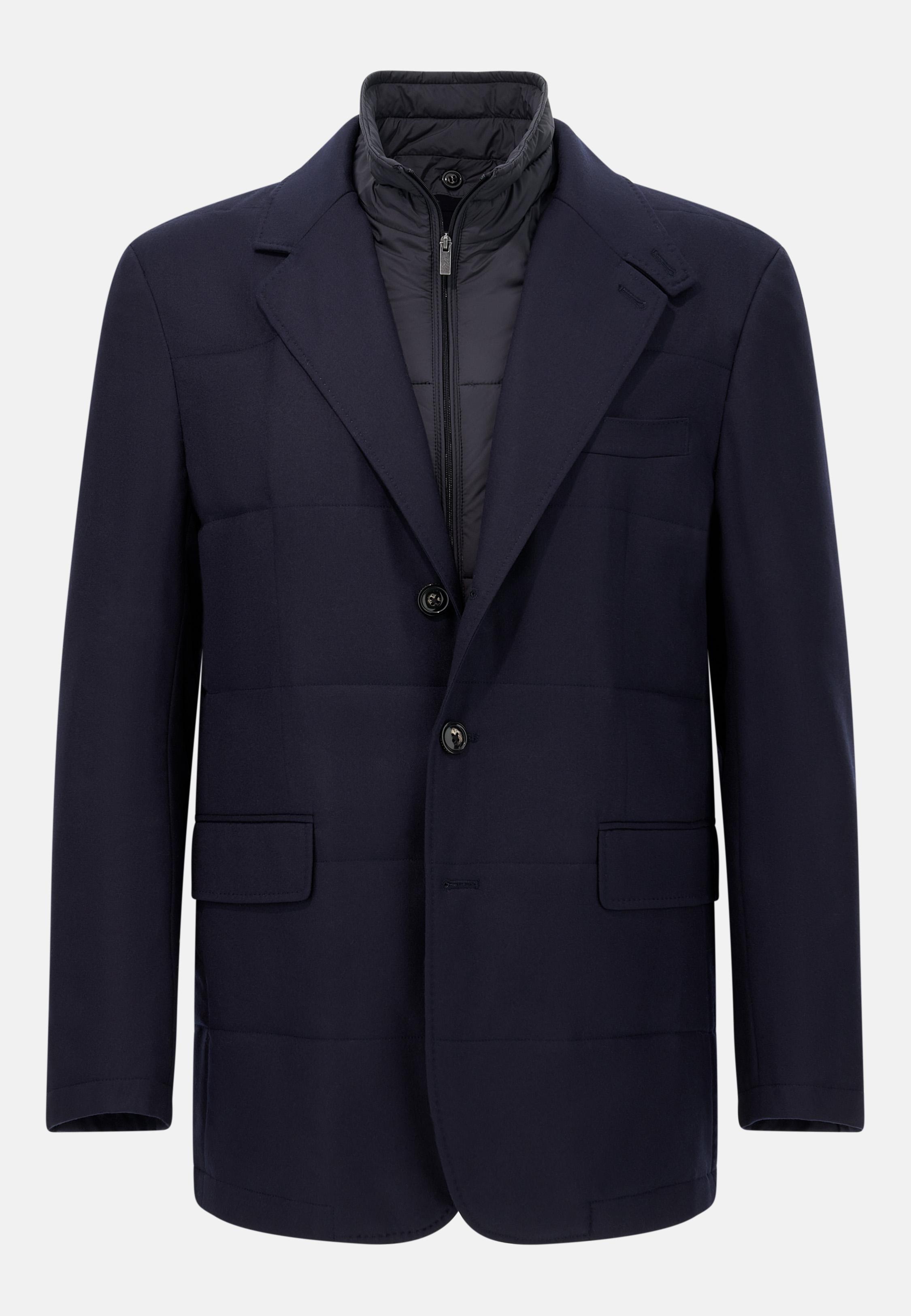 Wool Jacket With Removable Gilet Blue, Navy blue, large image number 3