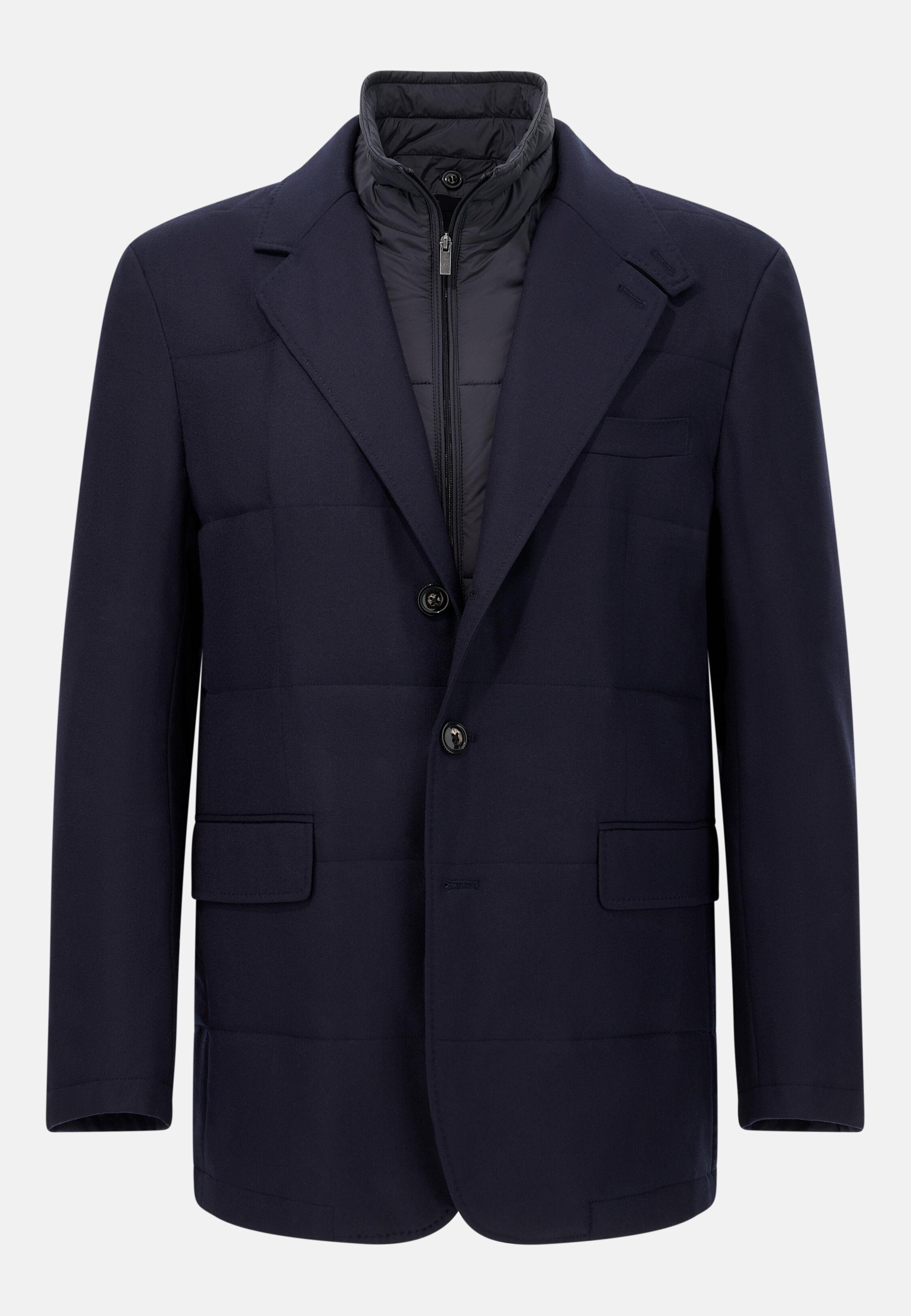 Wool Jacket With Removable Gilet Blue, Navy blue, large image number 3