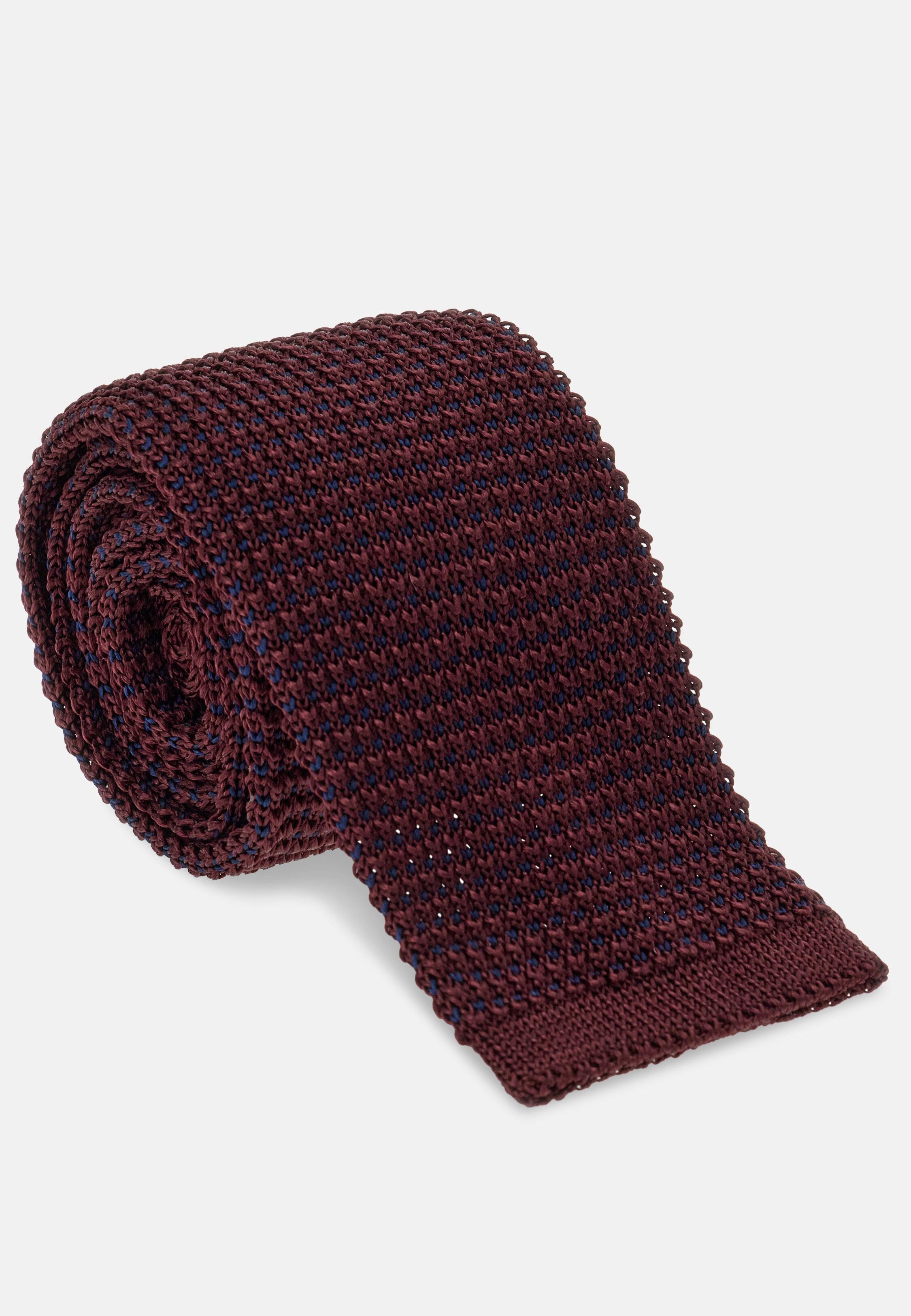 Knitted tie Red, 3901_BURG, large image number 0