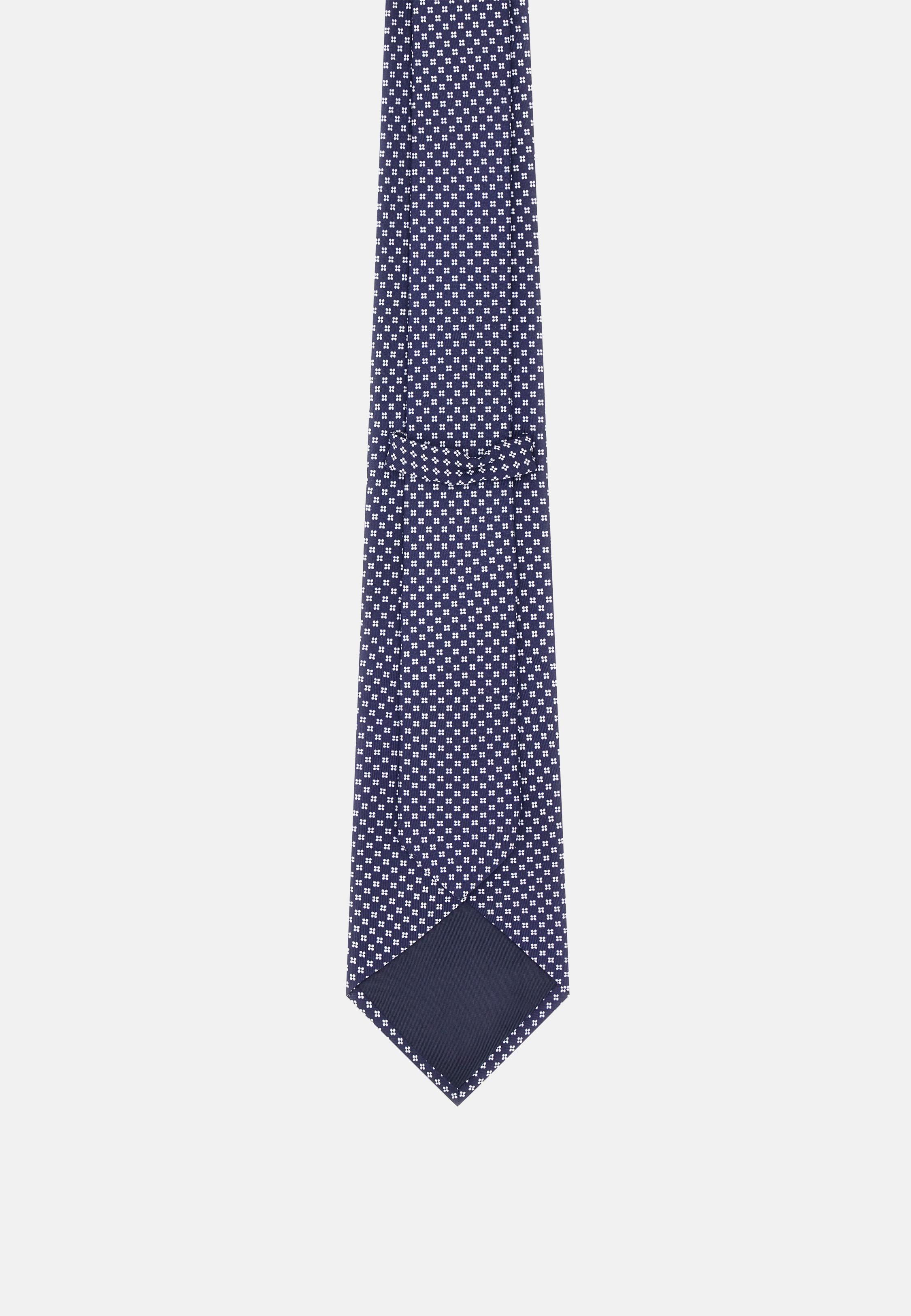 Floral Silk Tie Red, Navy blue, large image number 1