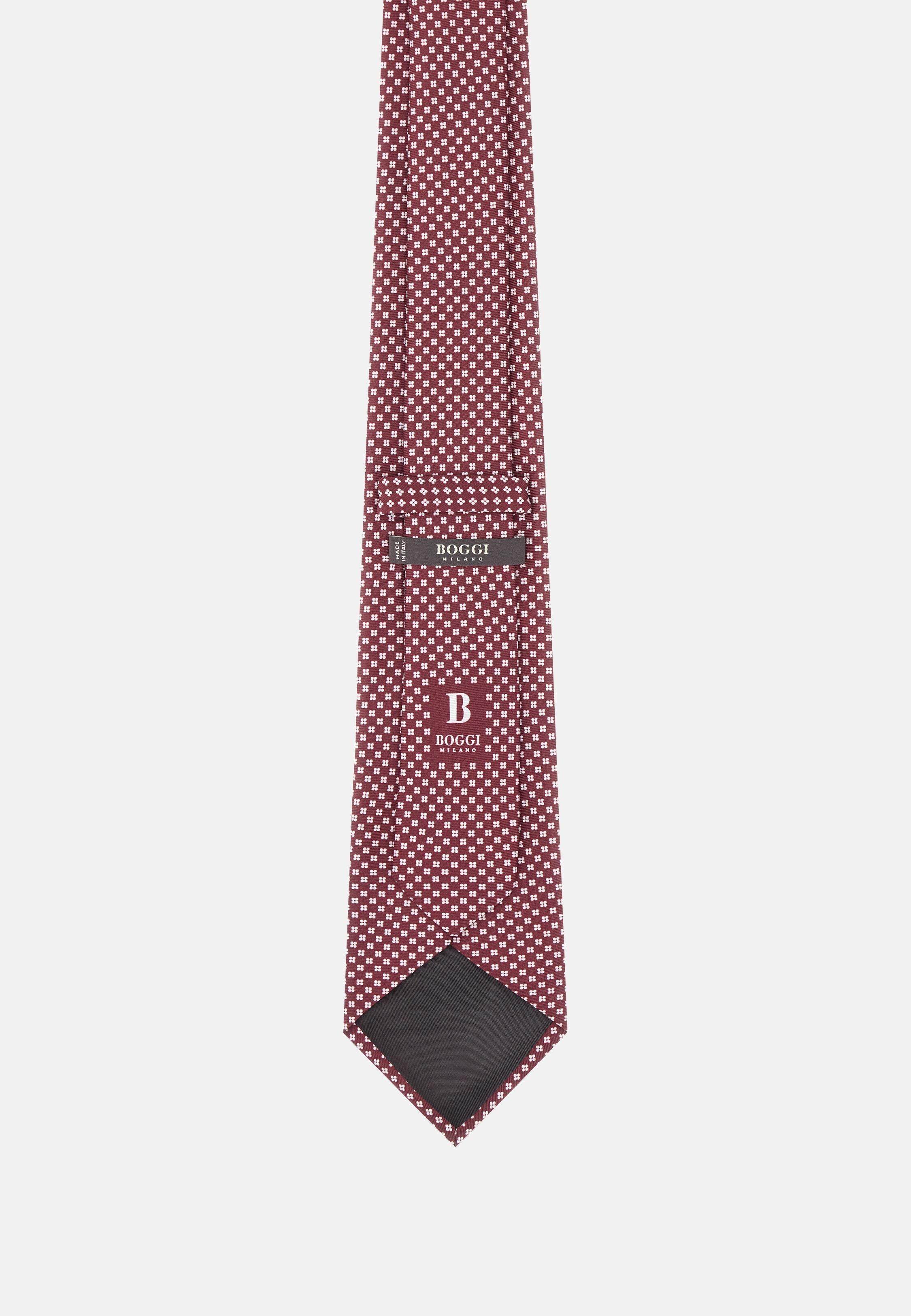 Floral Silk Tie Red, Burgundy, large image number 1