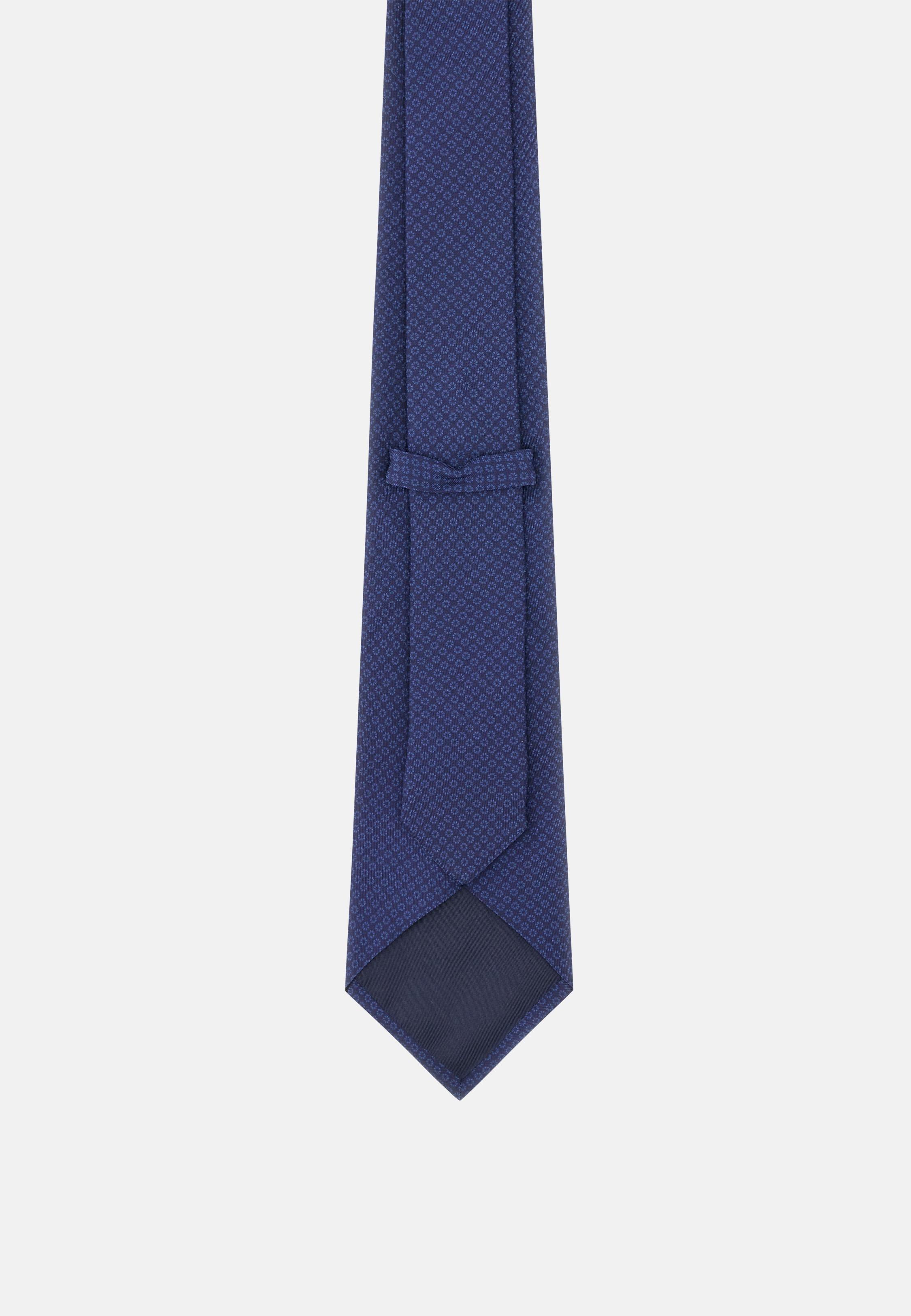 Floral Silk Tie Blue, Navy blue, large image number 1
