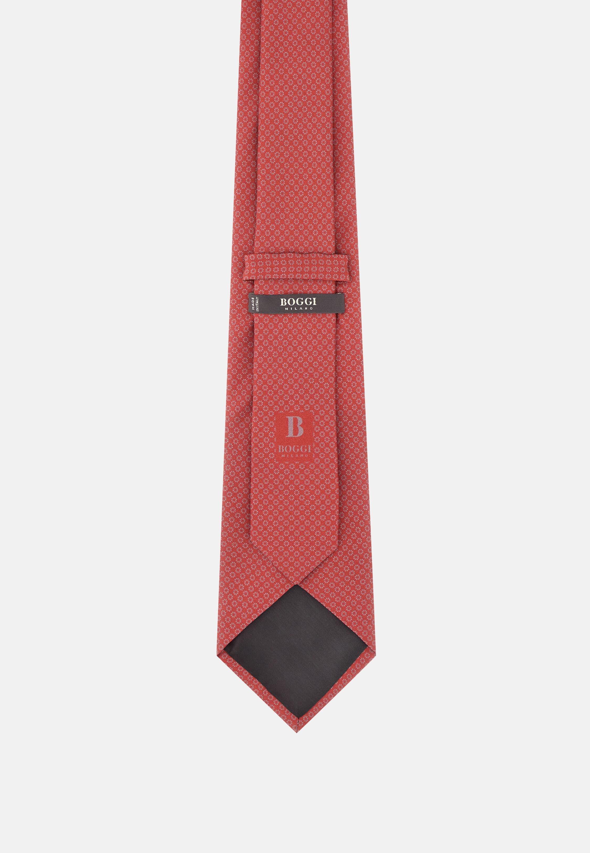 Floral Silk Tie Red, 3901_BURG, large image number 1