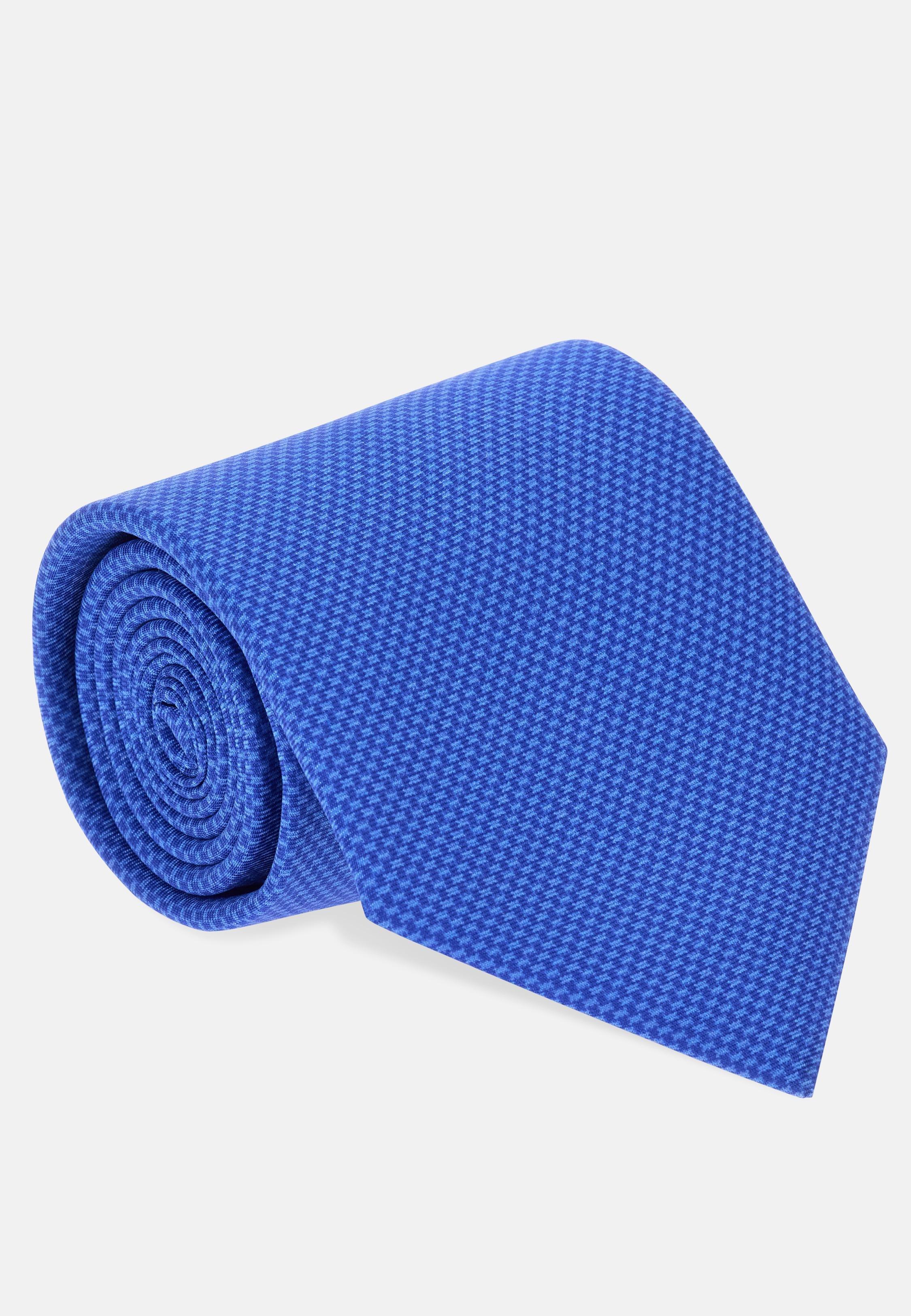 Geometric Motif Silk Tie Blue, Light Blue, medium