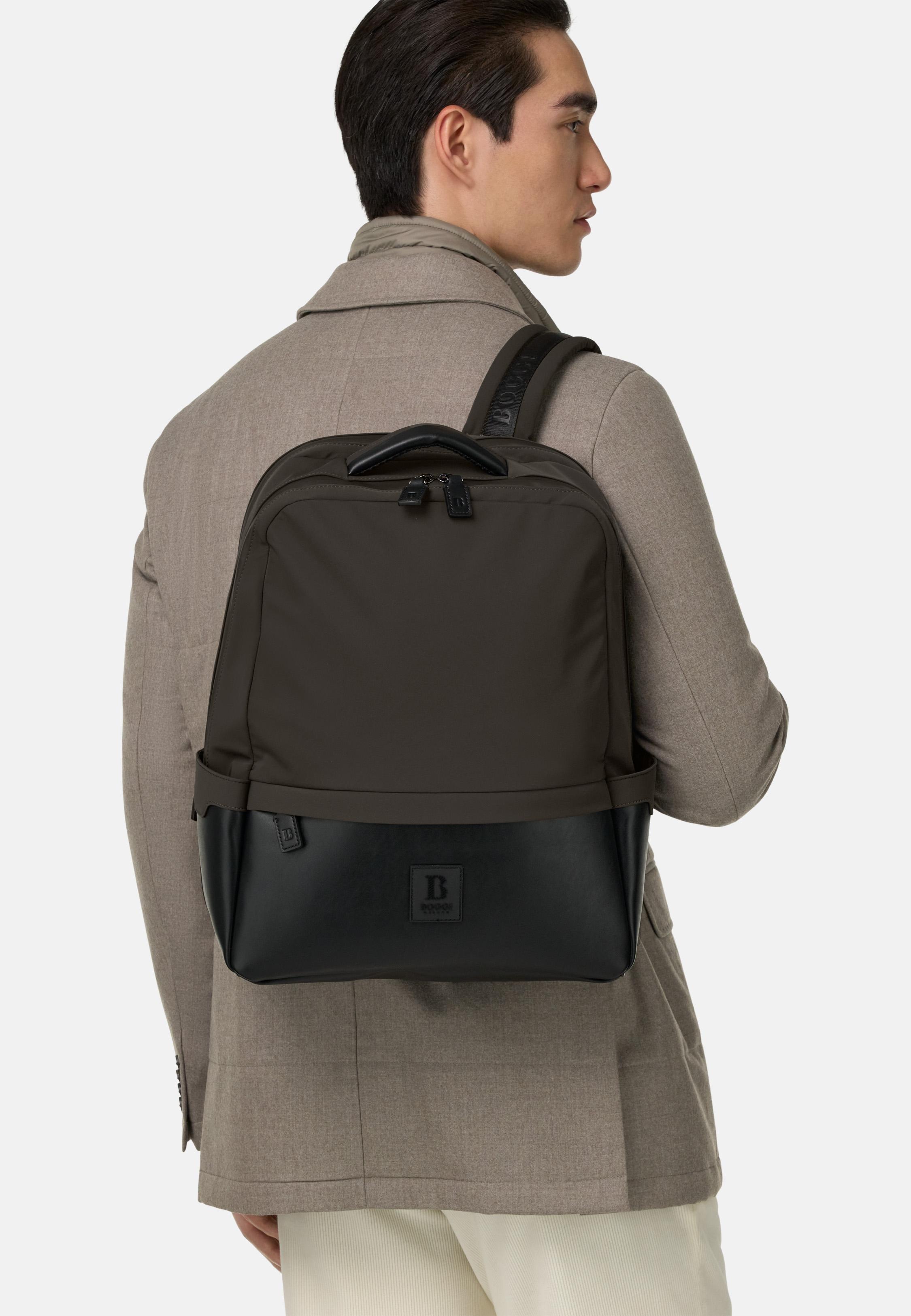 Backpack in Technical Fabric Brown, Mud, large image number 0