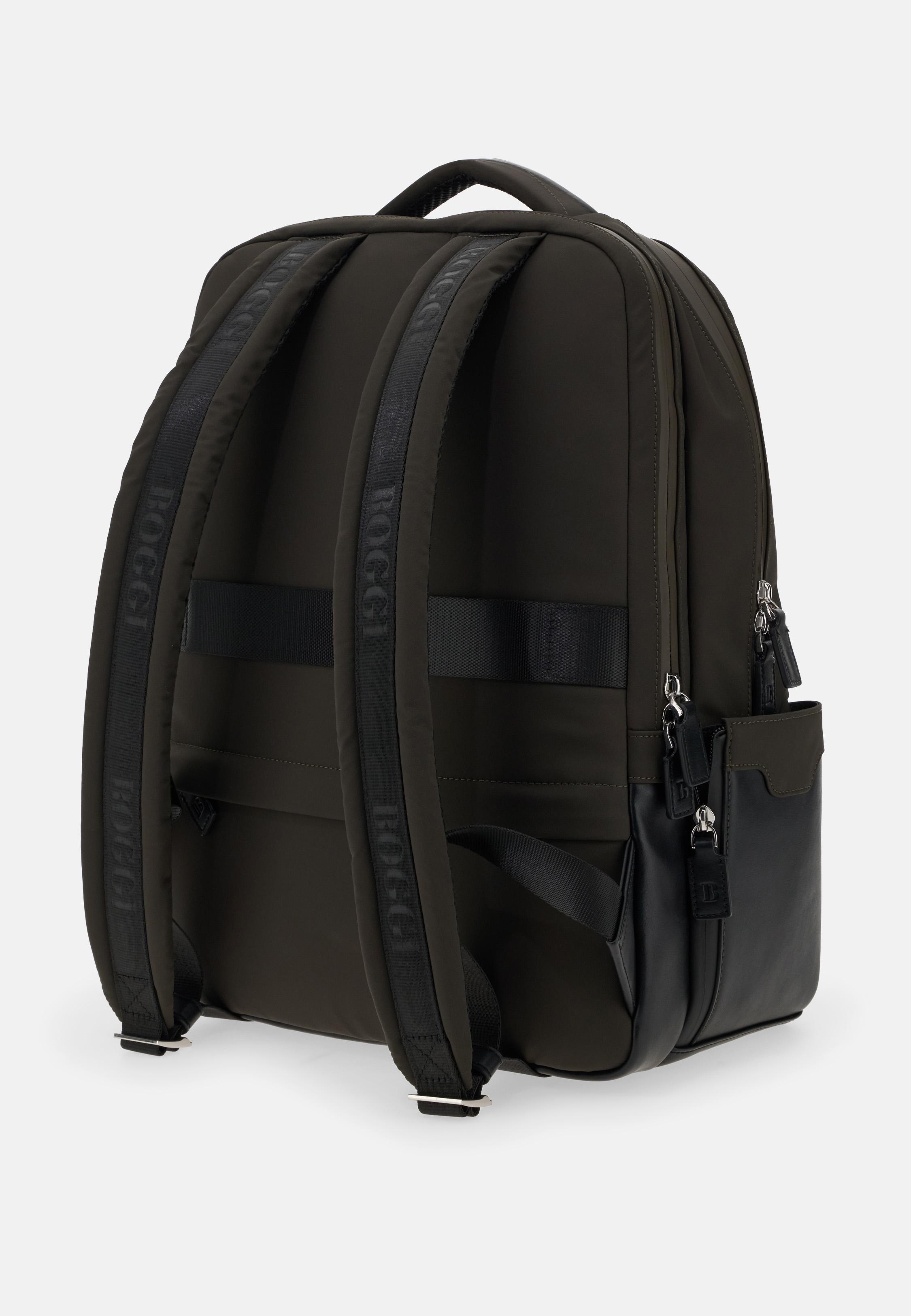 Backpack in Technical Fabric Brown, Mud, large image number 2