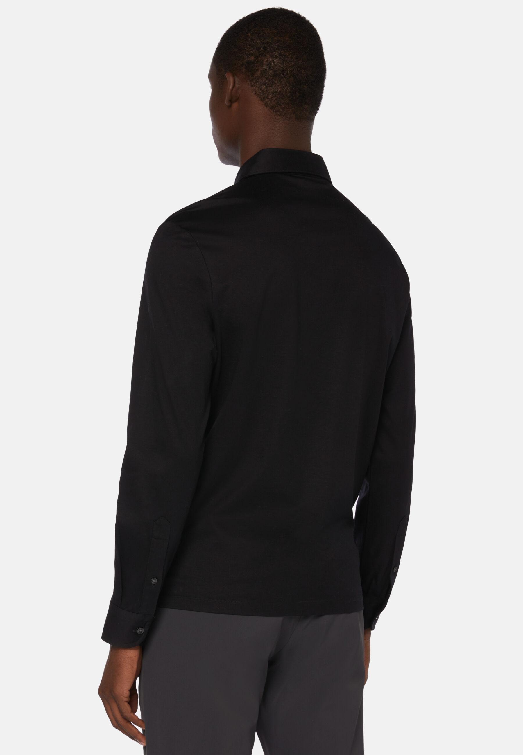 Ls Pima Cotton Polo Black, Black, medium