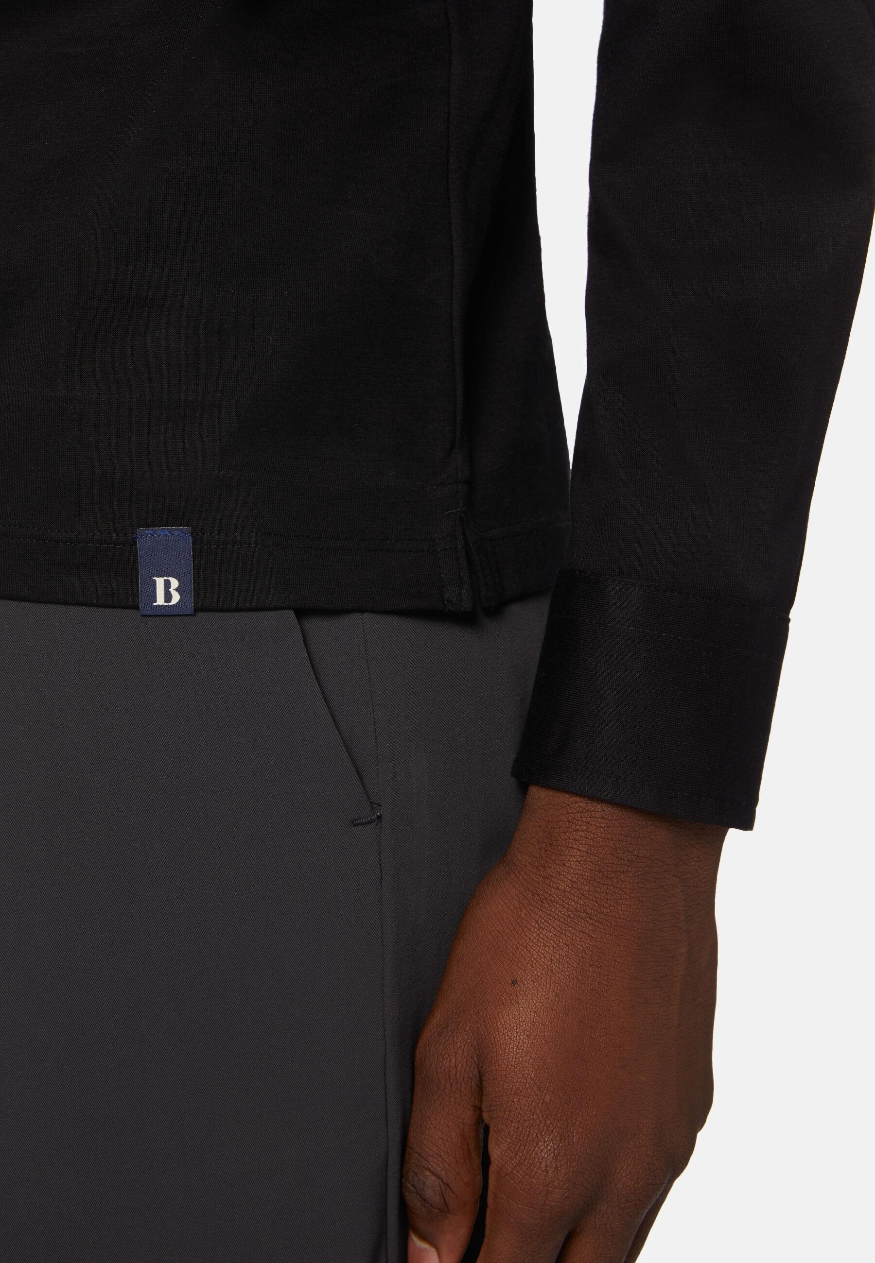 Ls Pima Cotton Polo Black, Black, medium