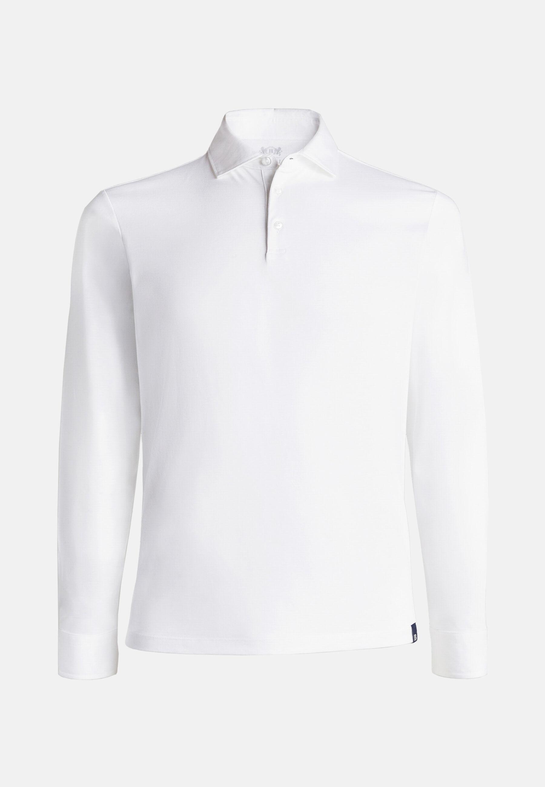 Ls Pima Cotton Polo White, White, large image number 3