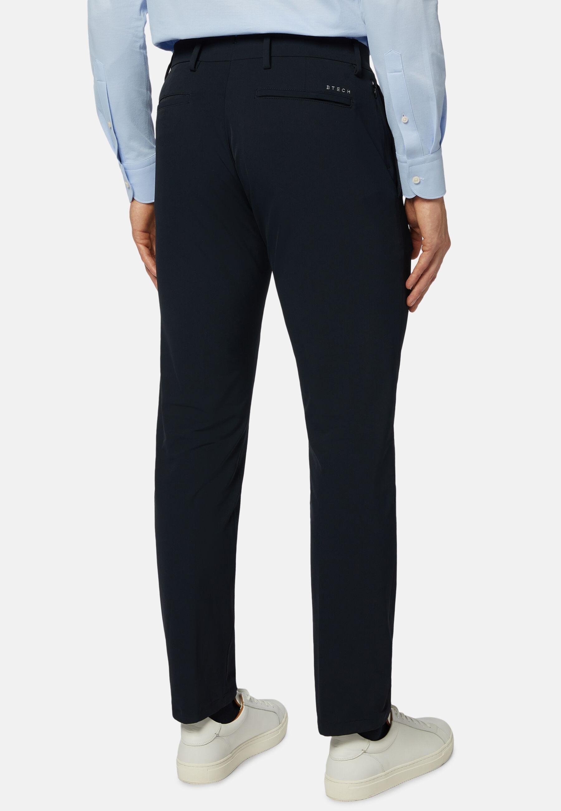 Trousers in Performance Stretch Nylon B-Tech, Navy Blue, Navy blue, large image number 3