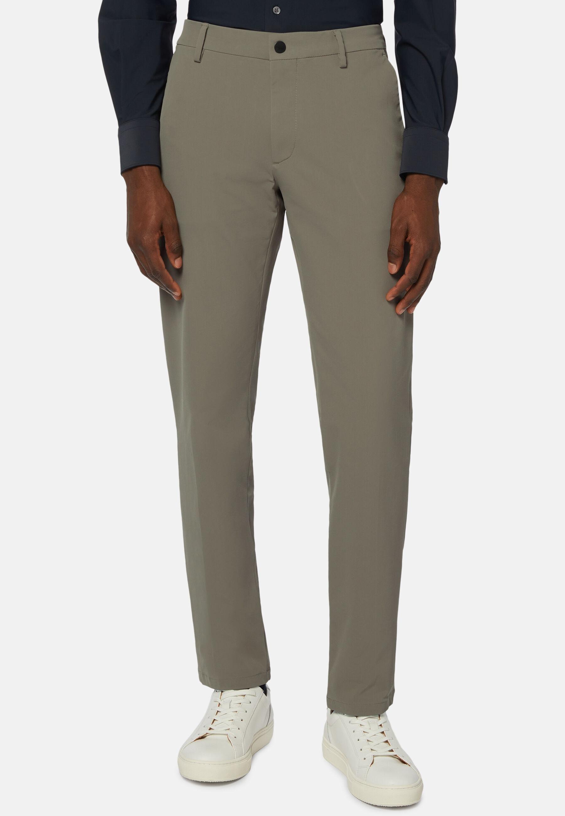 Trousers in Performance Stretch Nylon B-Tech, Taupe, Taupe, large